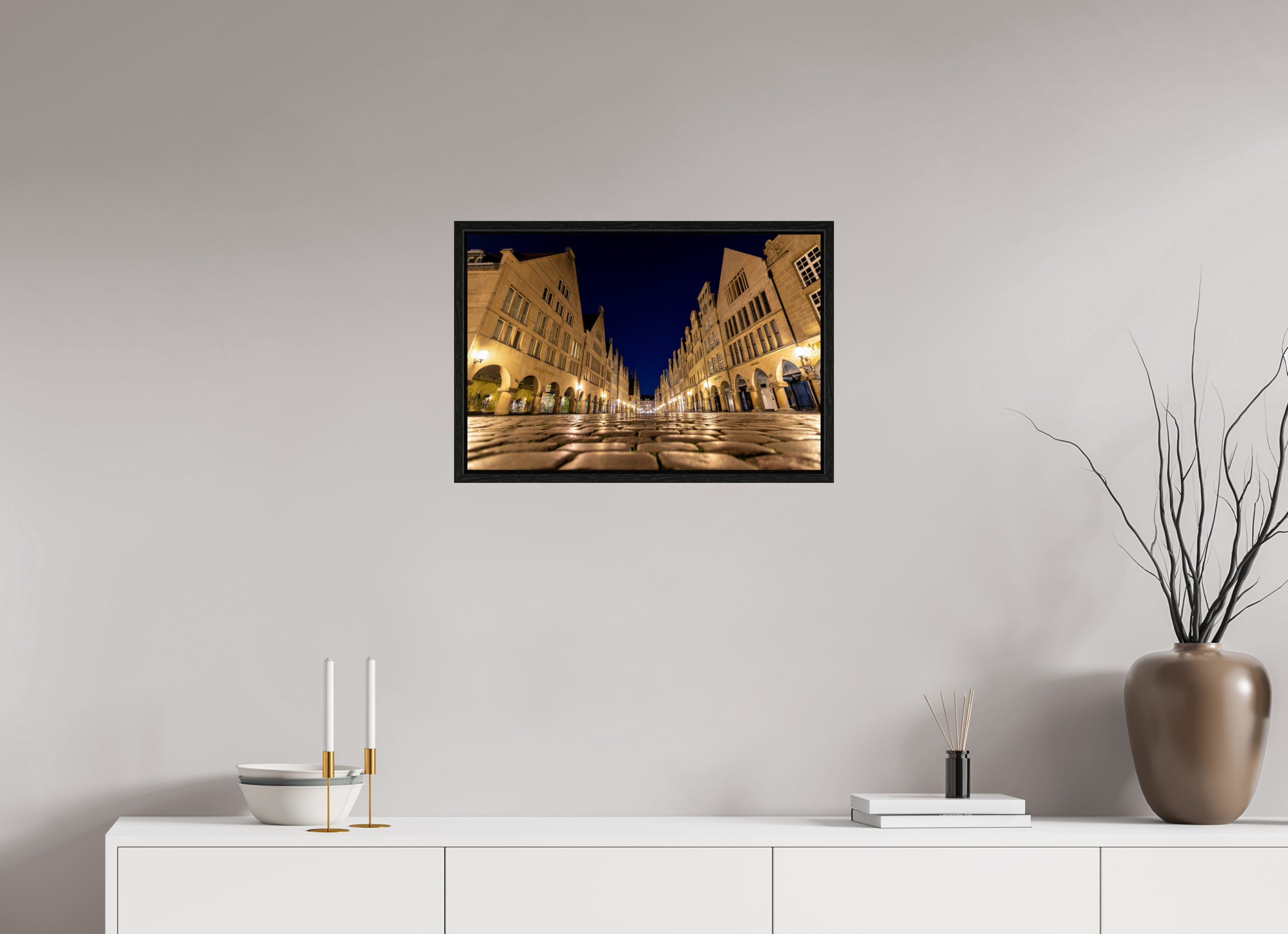 60 x 40 cm, Floater Frame Prinzipalmarkt - Perspektive