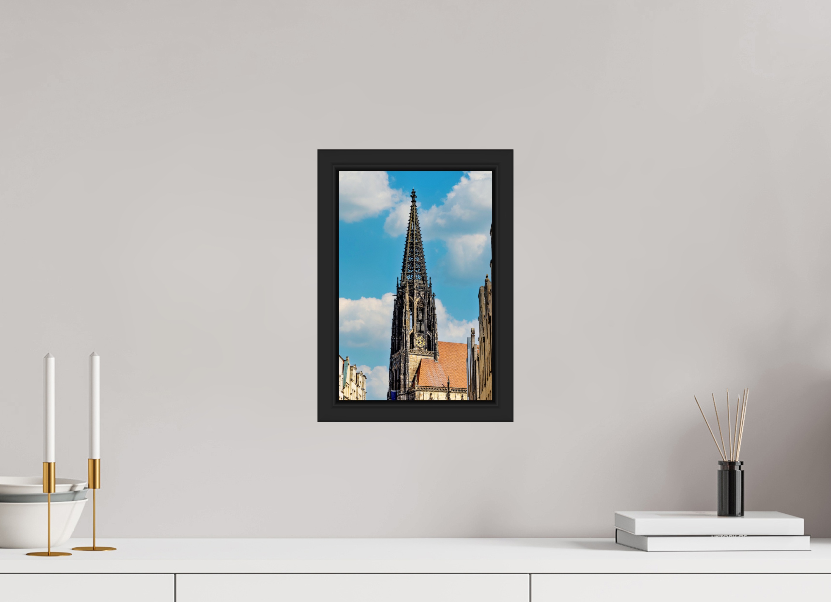 20 x 30 cm, Tokyo 20mm Schattenfuge 4mm Lambertikirche - Der Turm