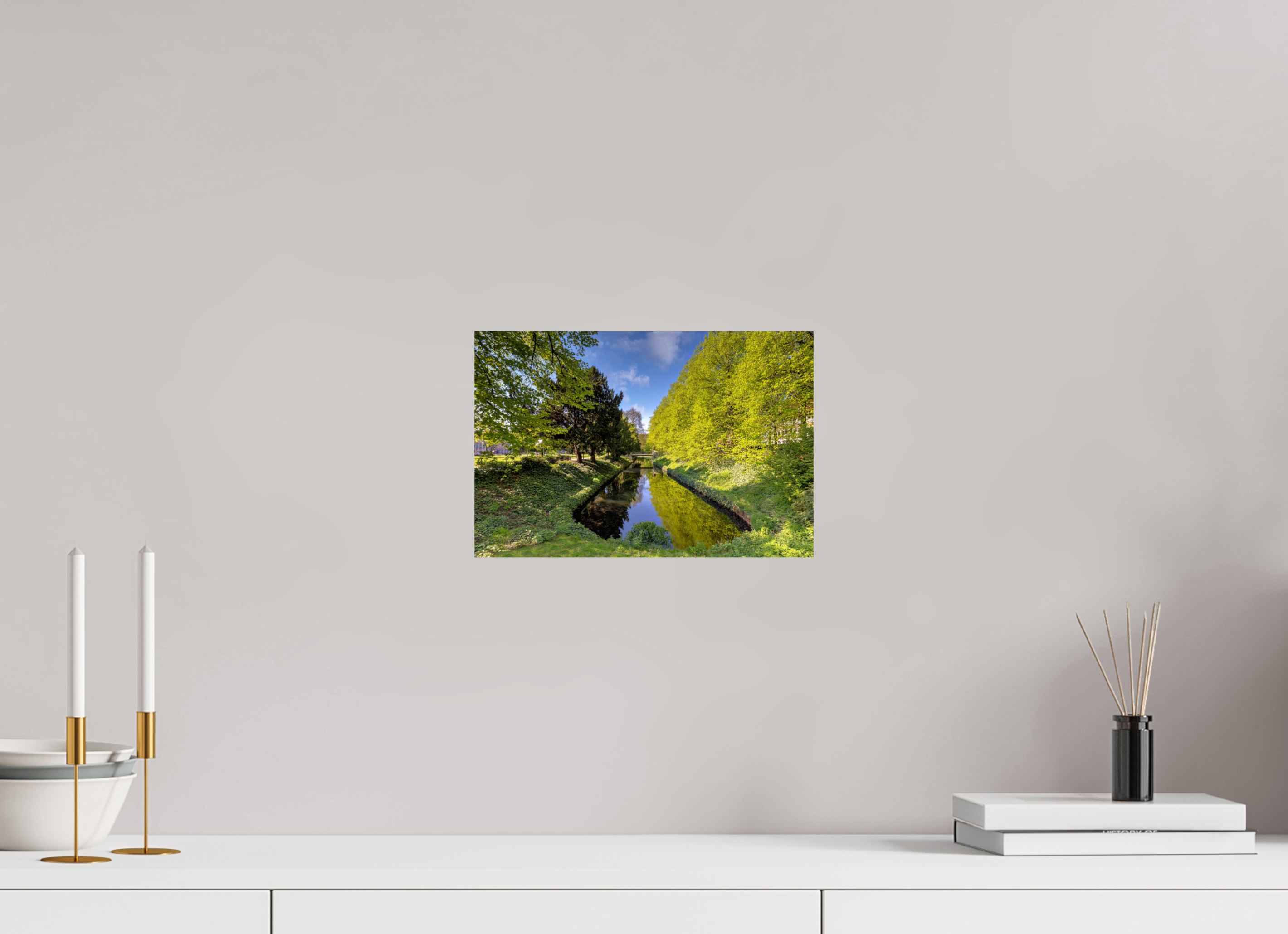 30 x 20 cm, Baryta - Fine Art Wassergraben an der Engelenschanze