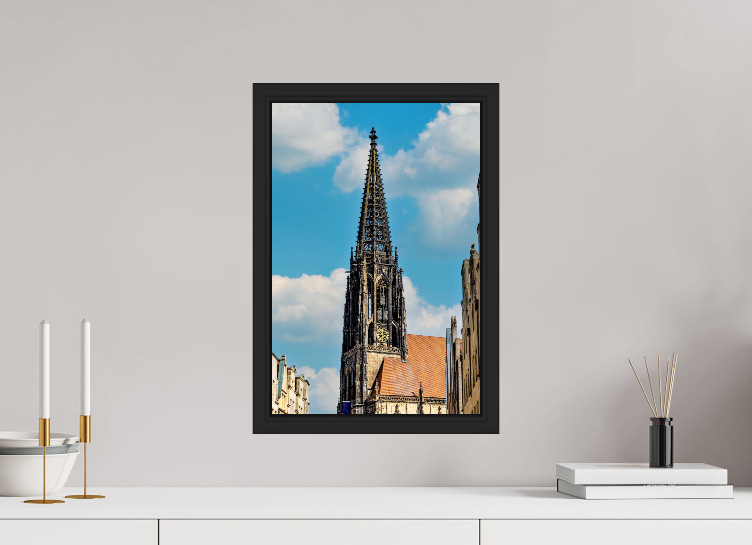 30 x 45 cm, Tokyo 20mm Schattenfuge 4mm Lambertikirche - Der Turm