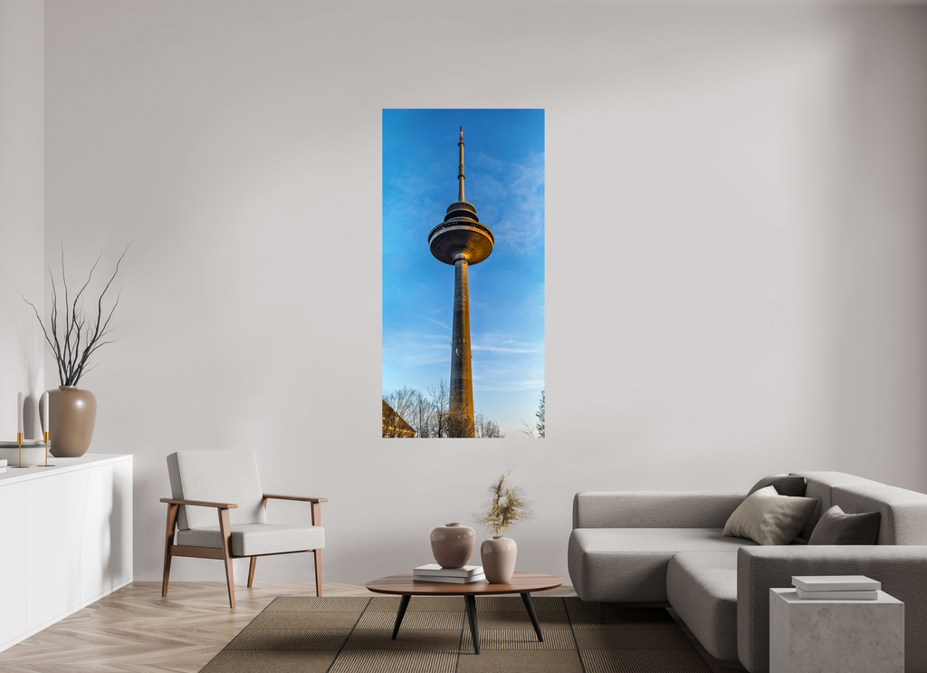 90 x 182,4 cm, Baryta - Fine Art Der Fernsehturm - ganz