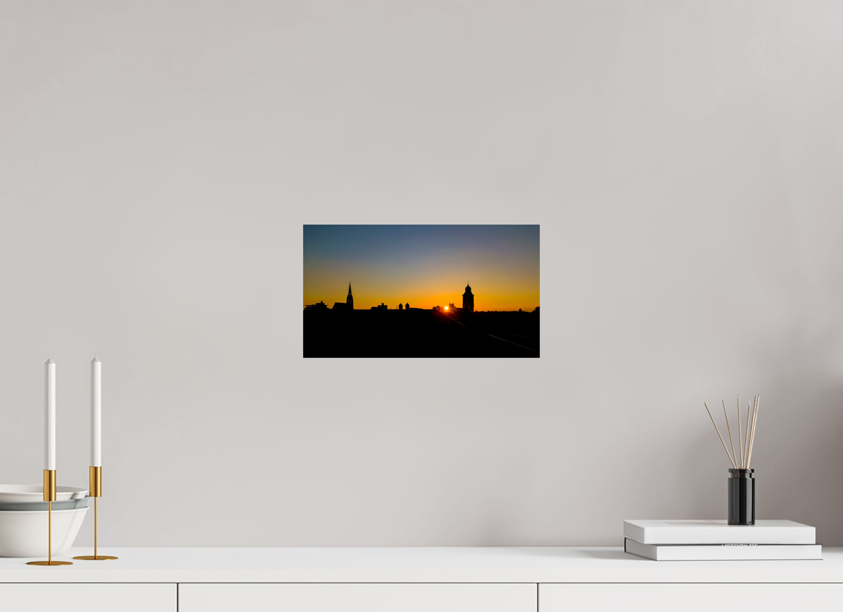 32 x 18 cm, Photo Print On Fuji Crystal DP II Skyline / Sonnenuntergang 2