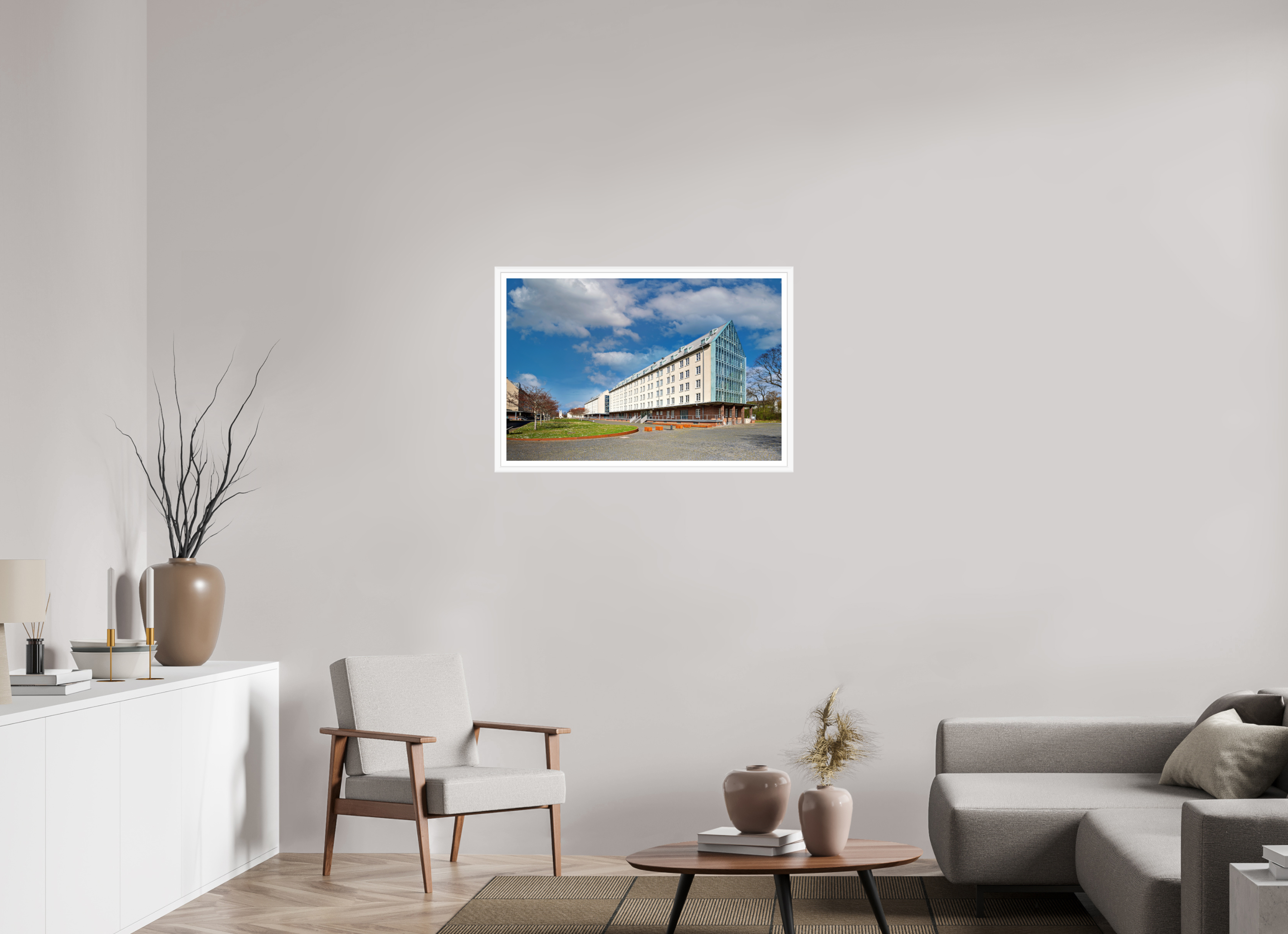 90 x 60 cm, Bern weiß und Rand Die Speicherstadt