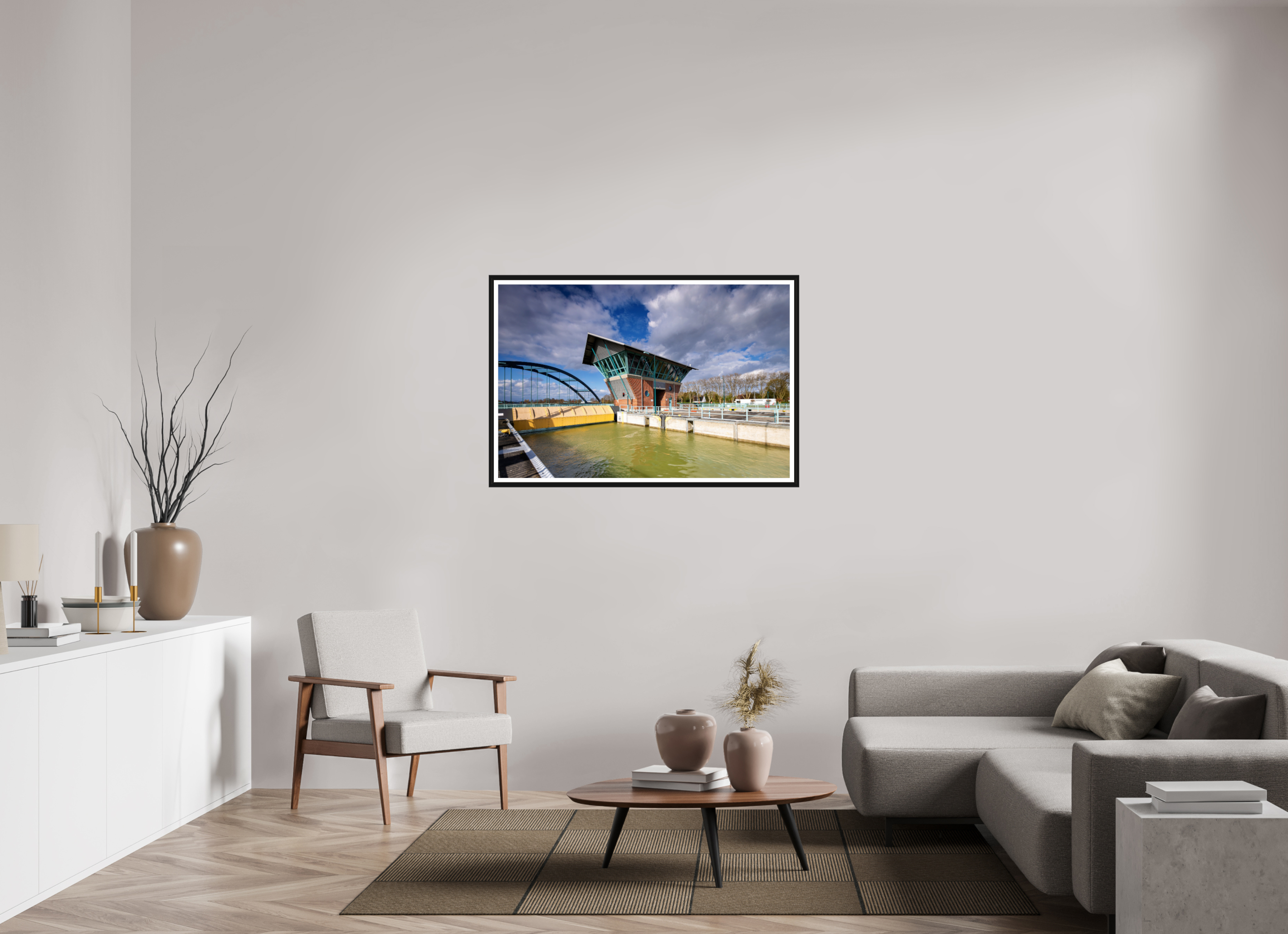 120 x 80 cm, Bern und Rand Die Schleuse - Der Tower