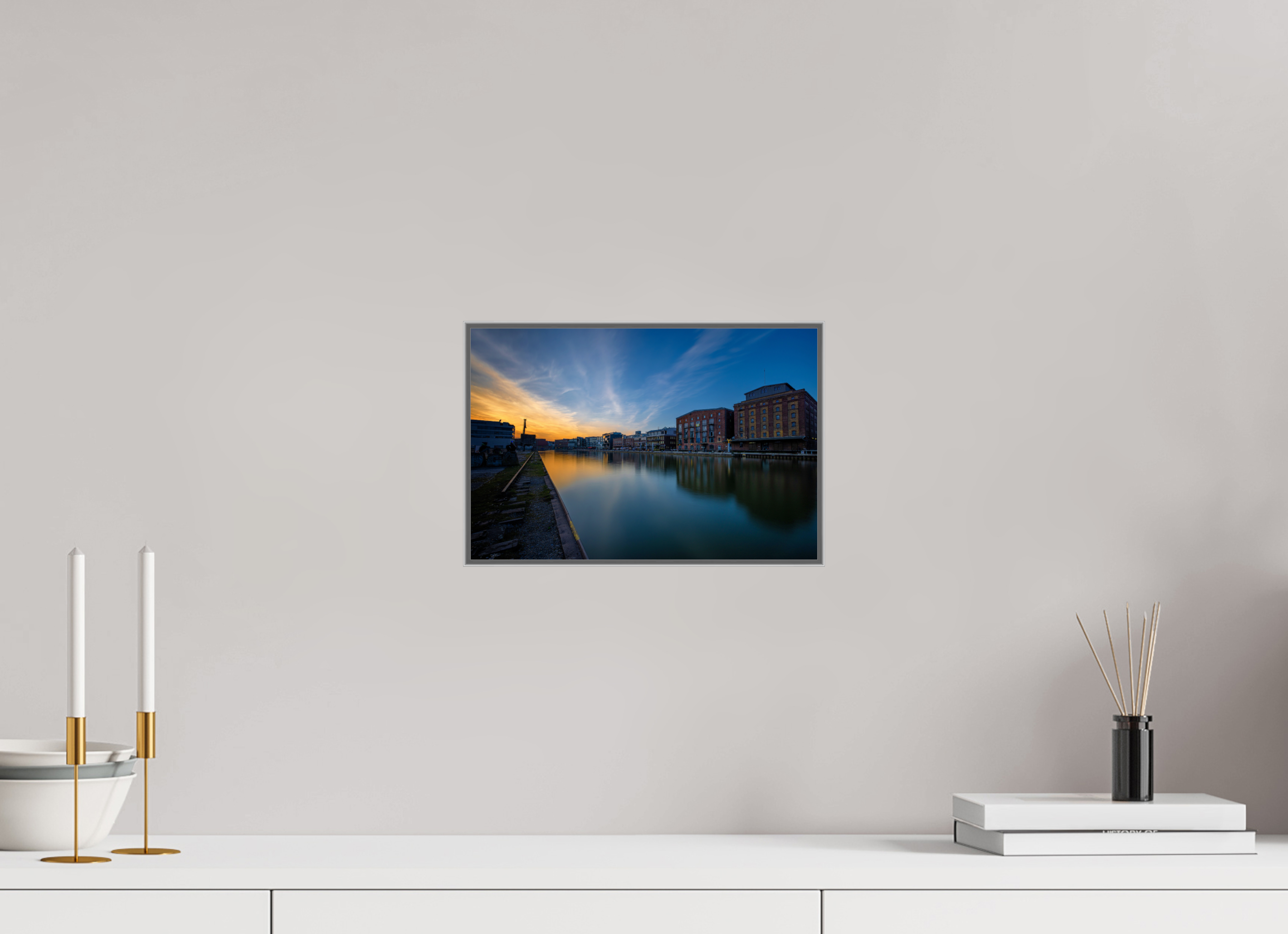 30 x 20 cm, Alurahmen 25mm Der Hafen im Überblick Teil 2