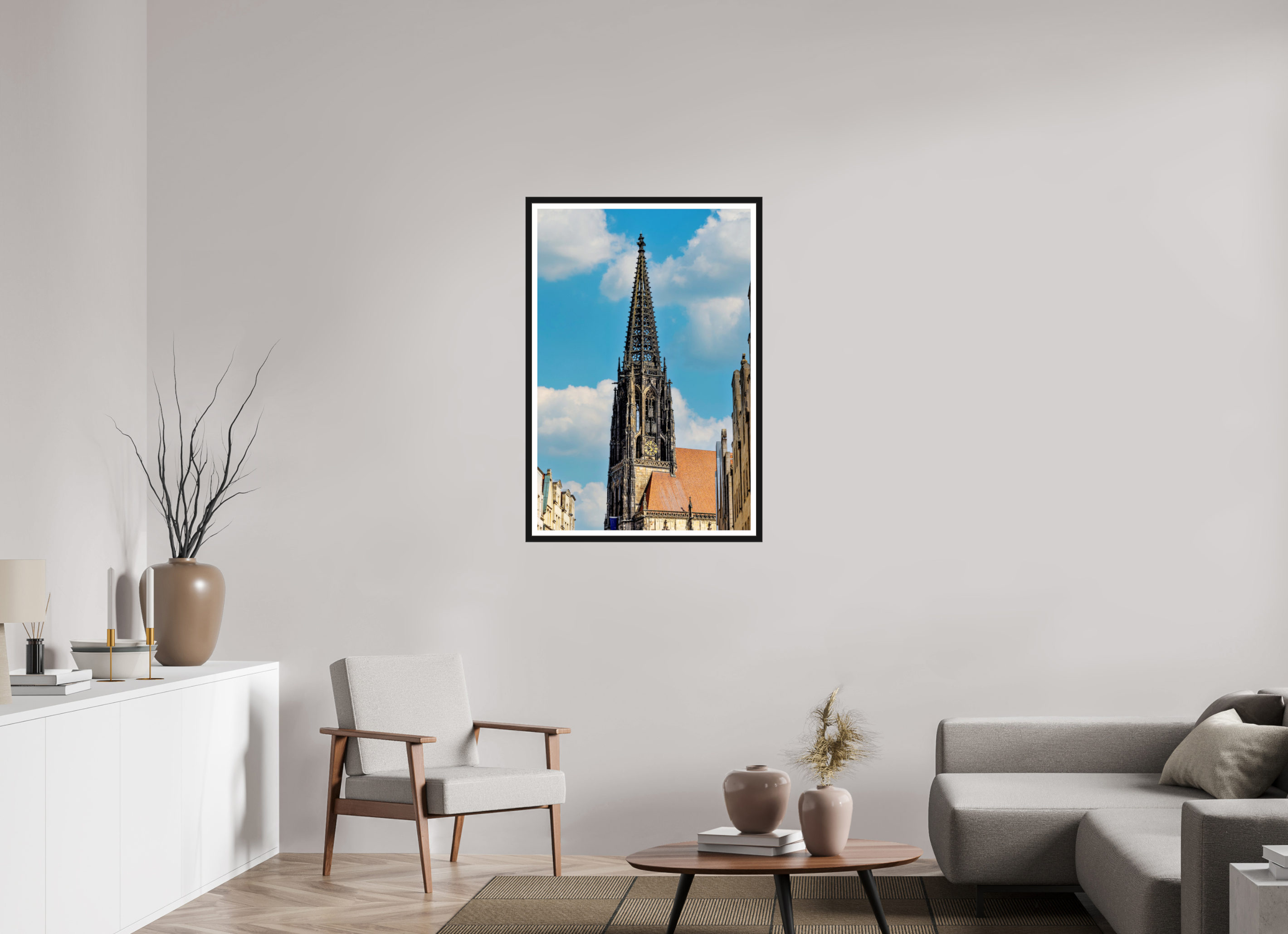 70 x 105 cm, Bern und Rand Lambertikirche - Der Turm