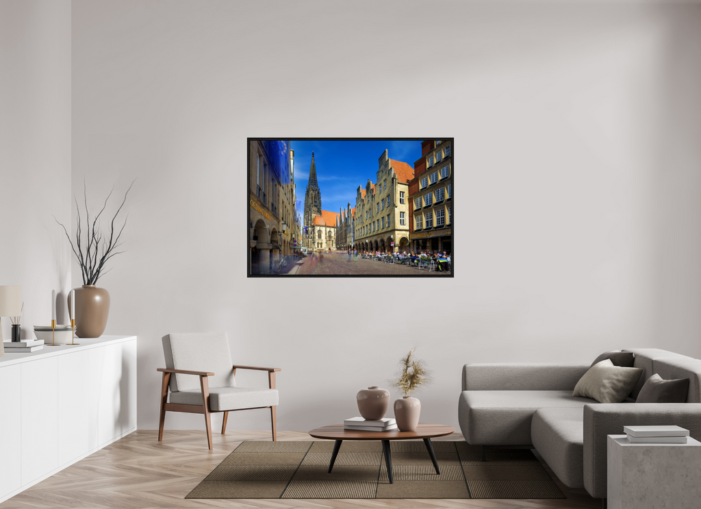 150 x 100 cm, Floater Frame Lambertikirche - Prinzipalmarkt