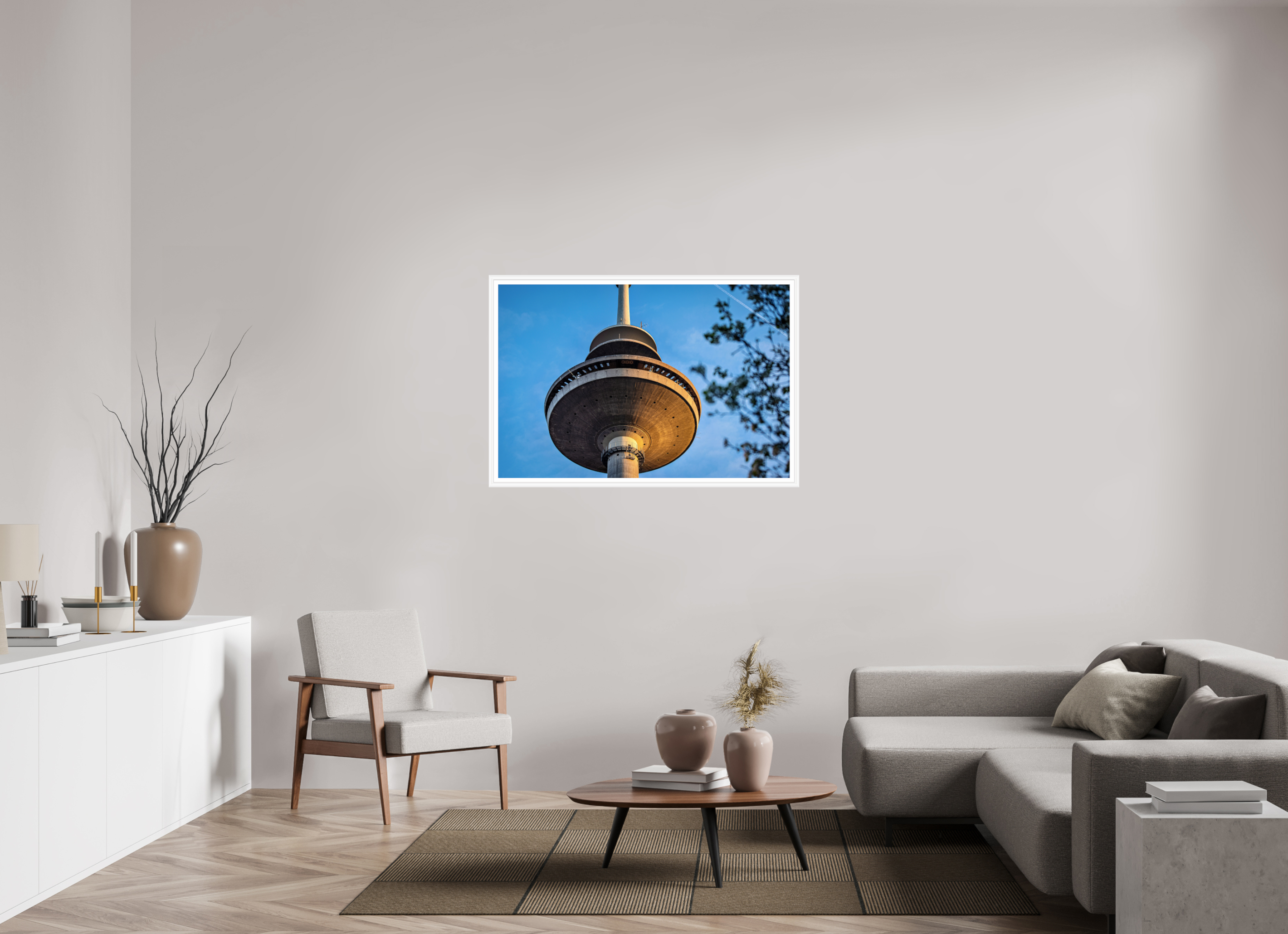 120 x 80 cm, Bern weiß und Rand Der Fernsehturm - Das UFO