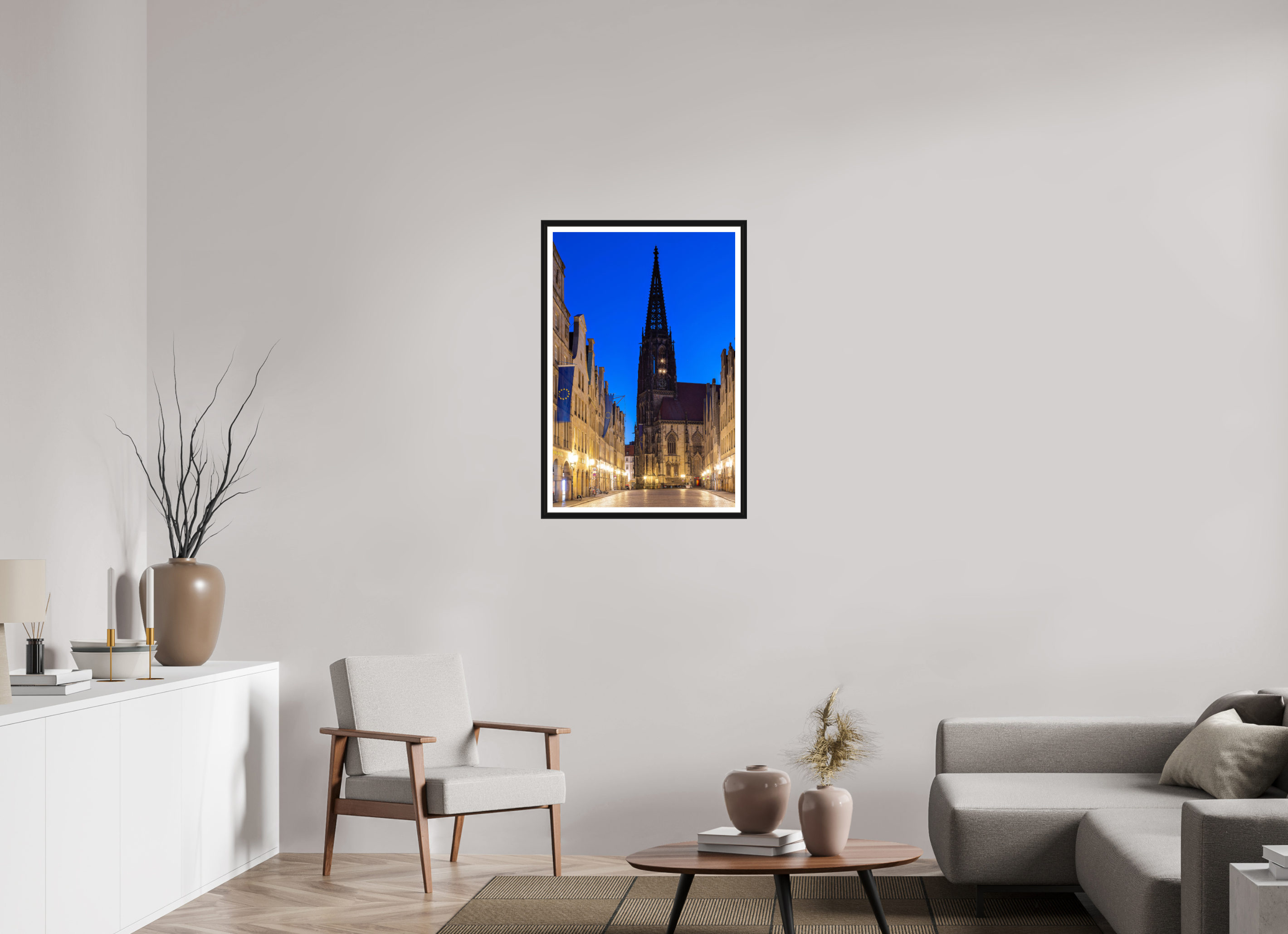 60 x 90 cm, Bern und Rand Lamberti bei Nacht + Prinzipal