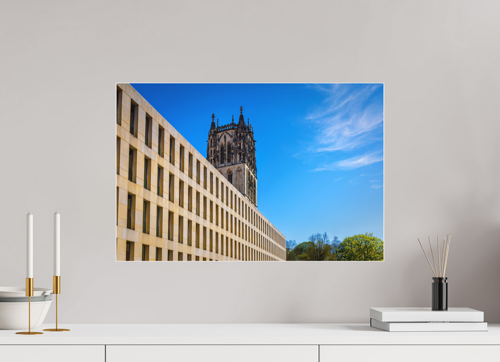 60 x 40 cm, Acrylglas Fine Art Pigmentdruck Überwasserkirche / Bibliothek