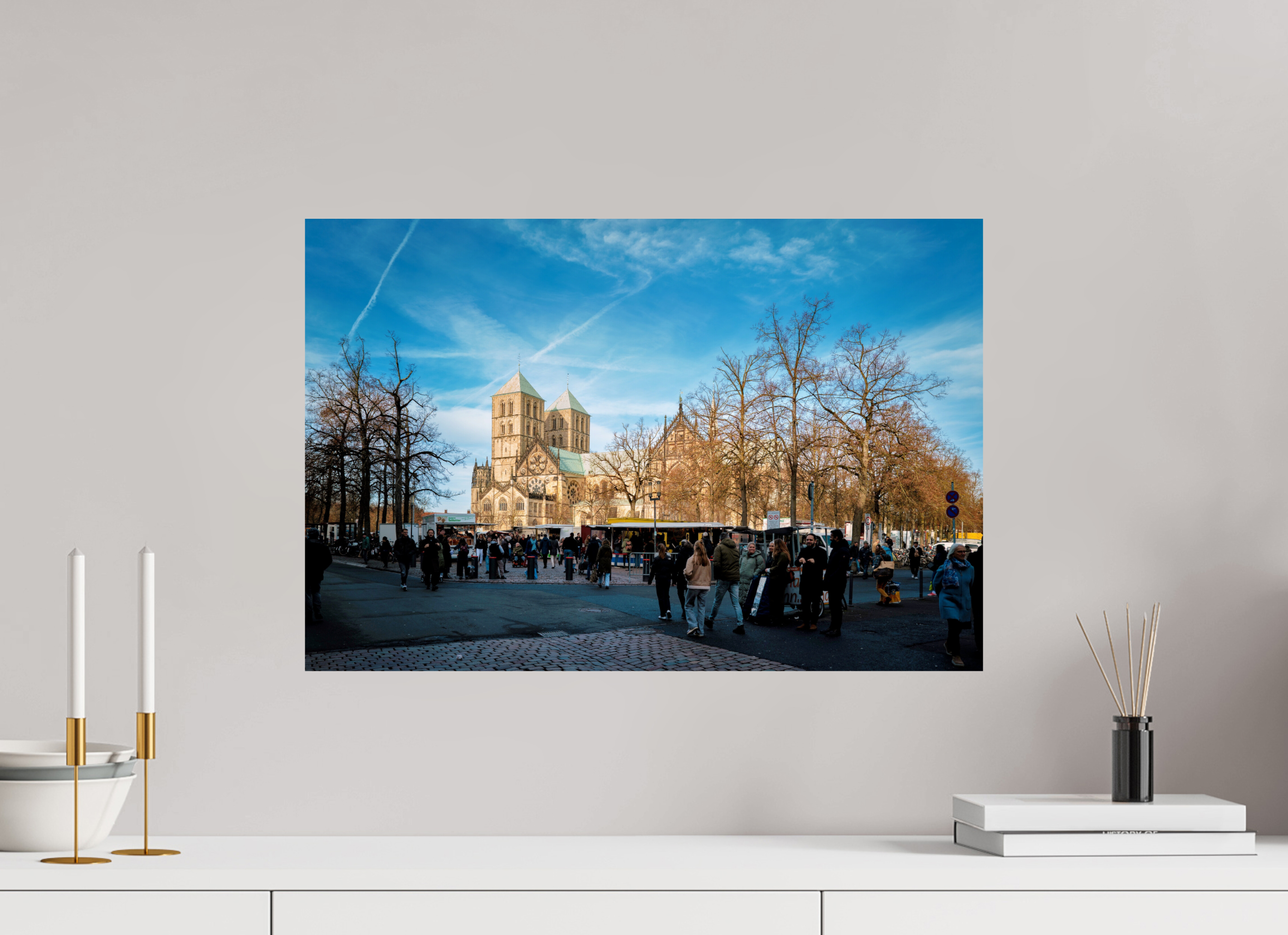 60 x 40 cm, Photo Print On Fuji Crystal DP II Der Dom während des Markts