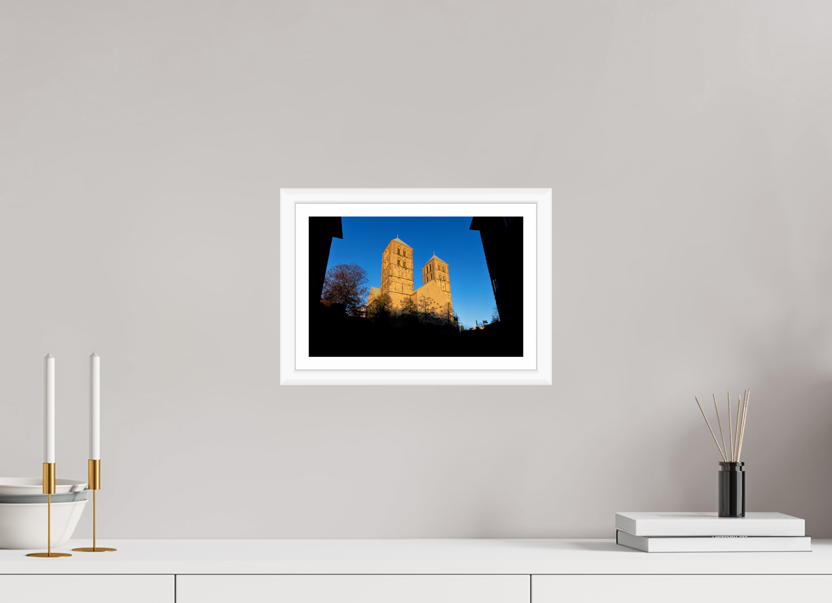 30 x 20 cm, Bern weiß und Rand Der Dom - Westseite