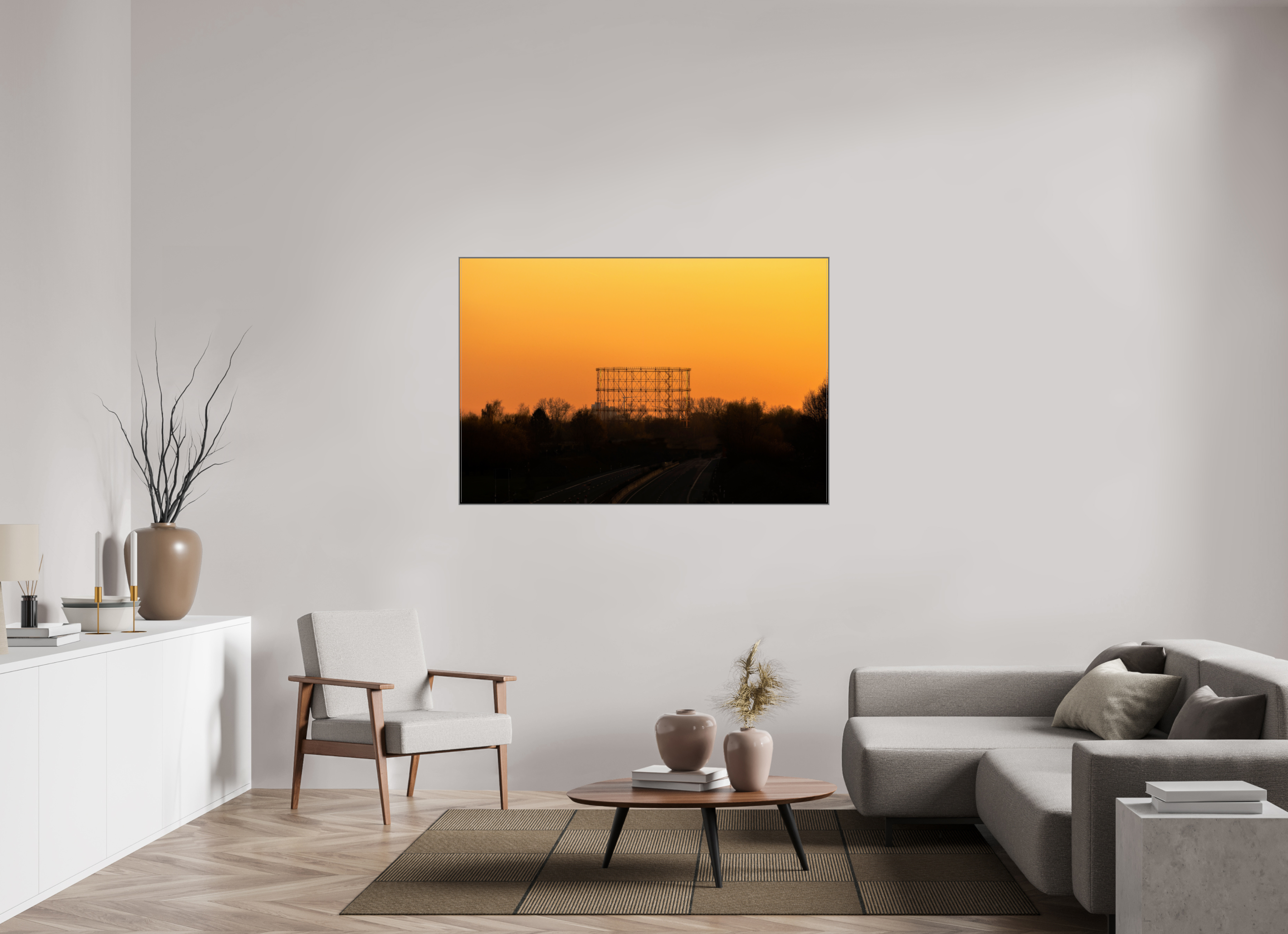 150 x 100 cm, Alurahmen 25mm Der Gasometer