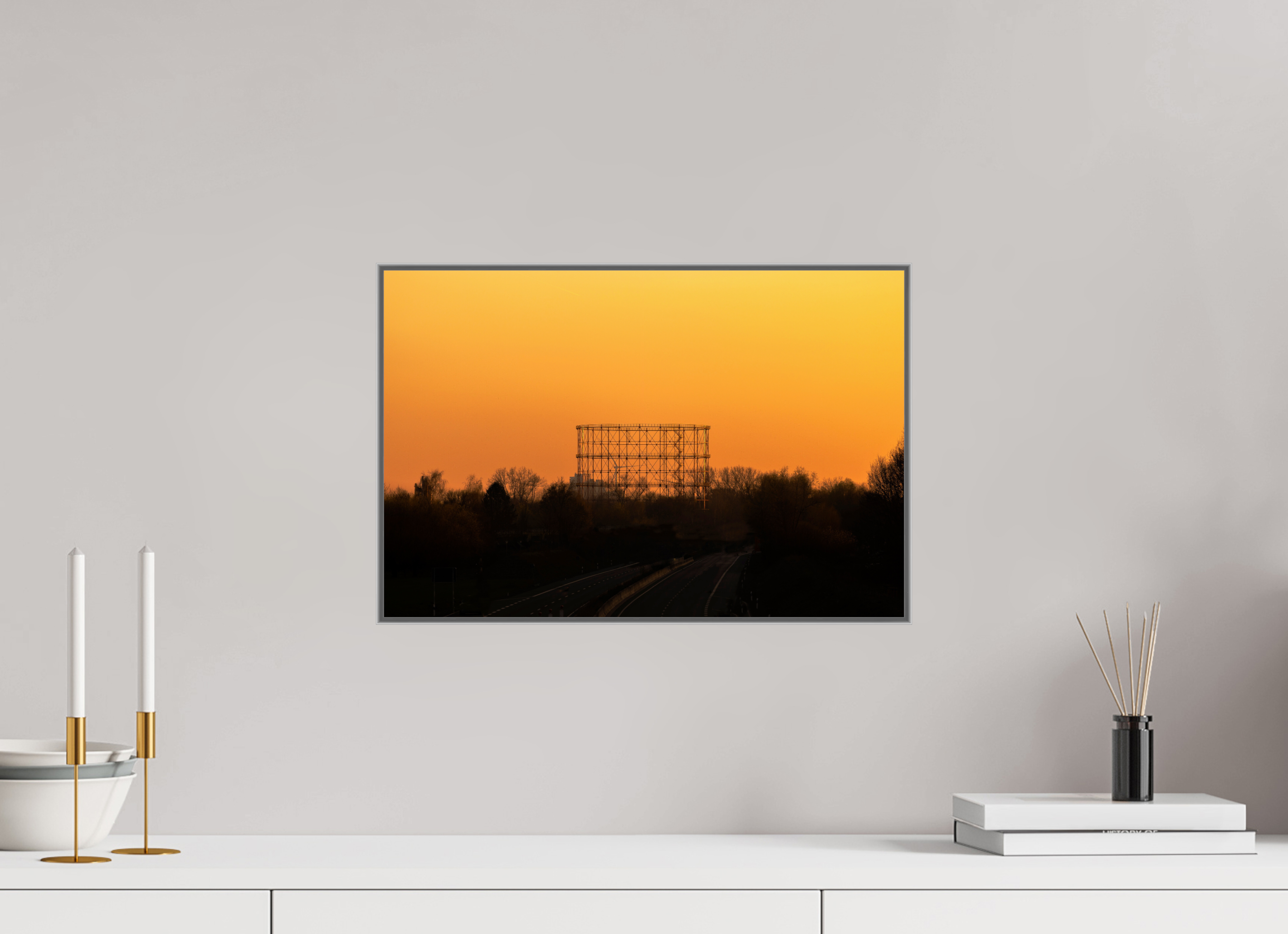 45 x 30 cm, Alurahmen 25mm Der Gasometer