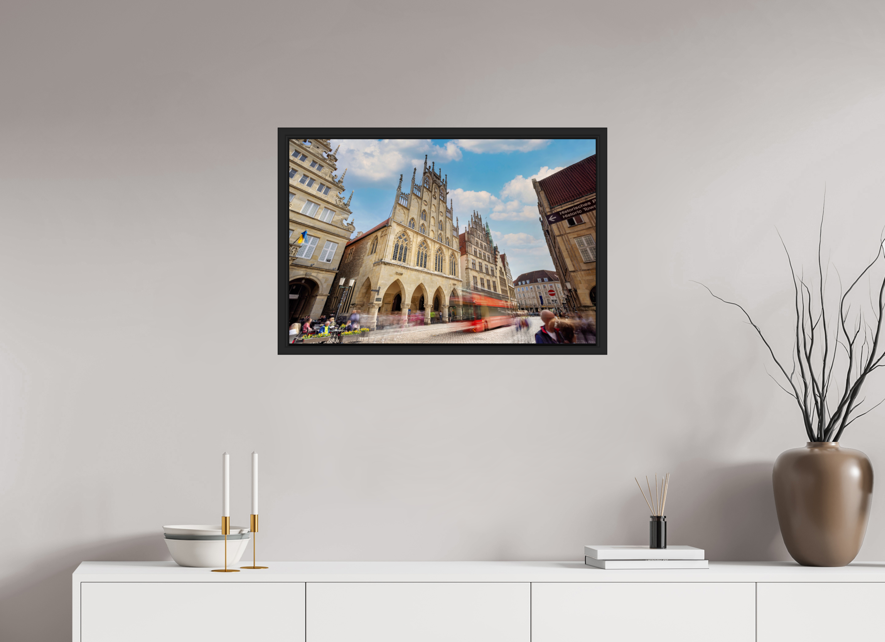 75 x 50 cm, Tokyo 20mm Schattenfuge 4mm Rathaus und Bus