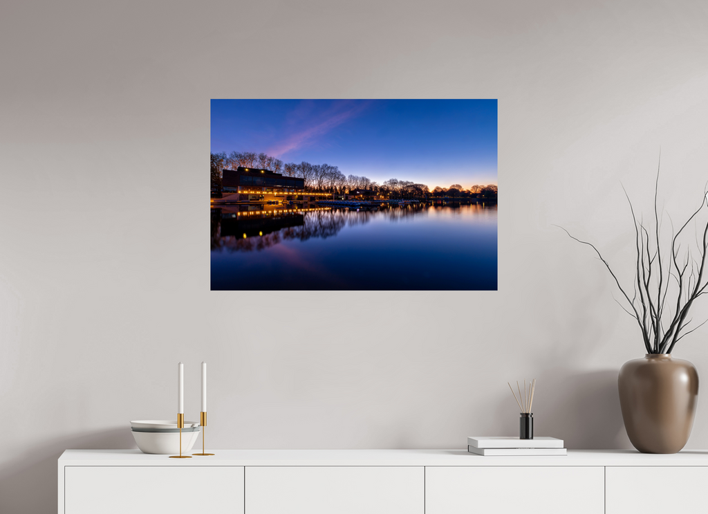 90 x 60 cm, Photo Print On Fuji Crystal DP II Der Aasee - Die Häuser