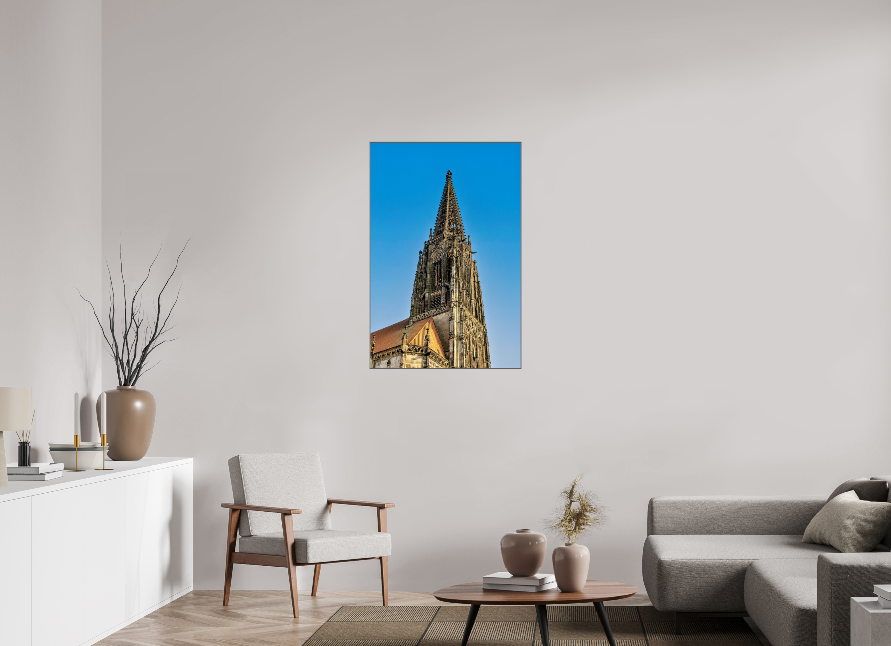 70 x 105 cm, Alurahmen 25mm Lamberti Turm