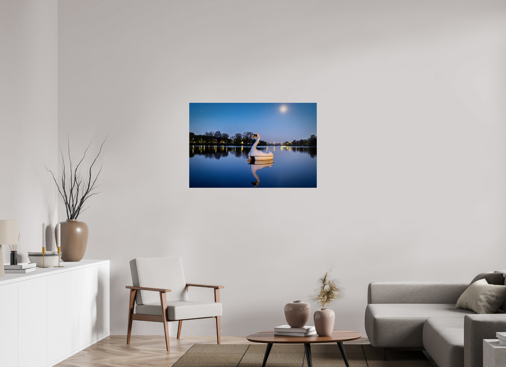 105 x 70 cm, Photo Print Under Acrylic Glass Der Schwan