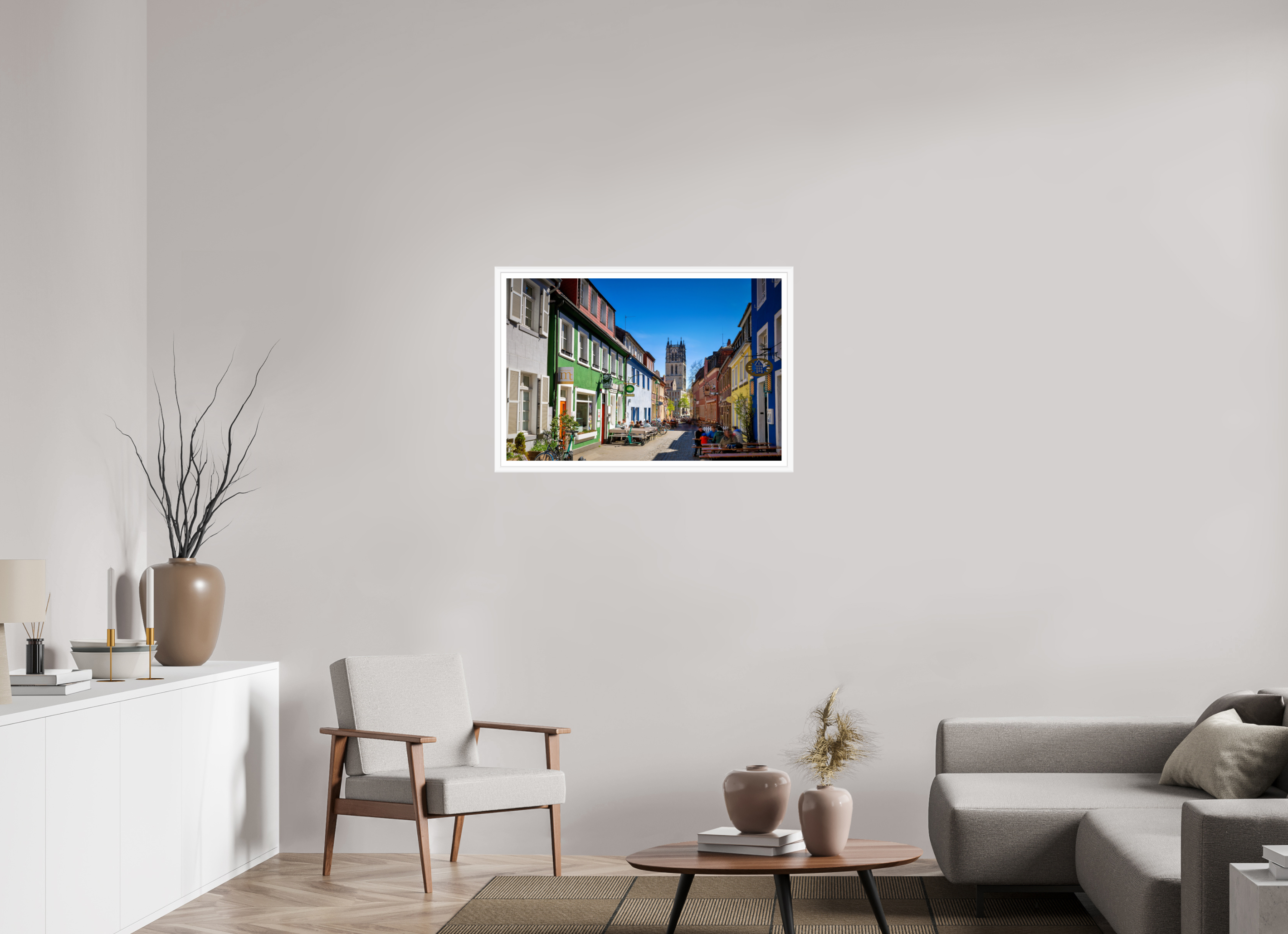 90 x 60 cm, Bern weiß und Rand Altstadt