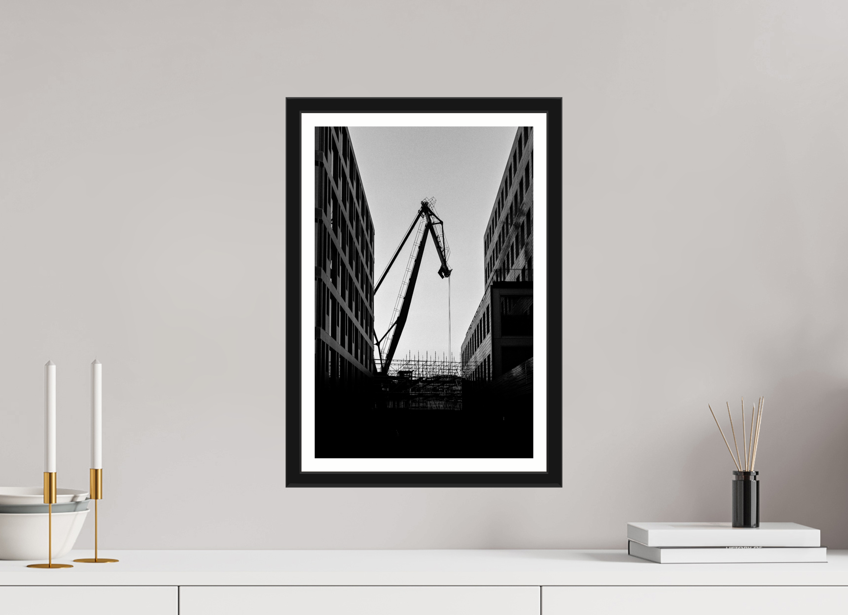 30 x 45 cm, Bern und Rand Der Hafenkran im Hochformat
