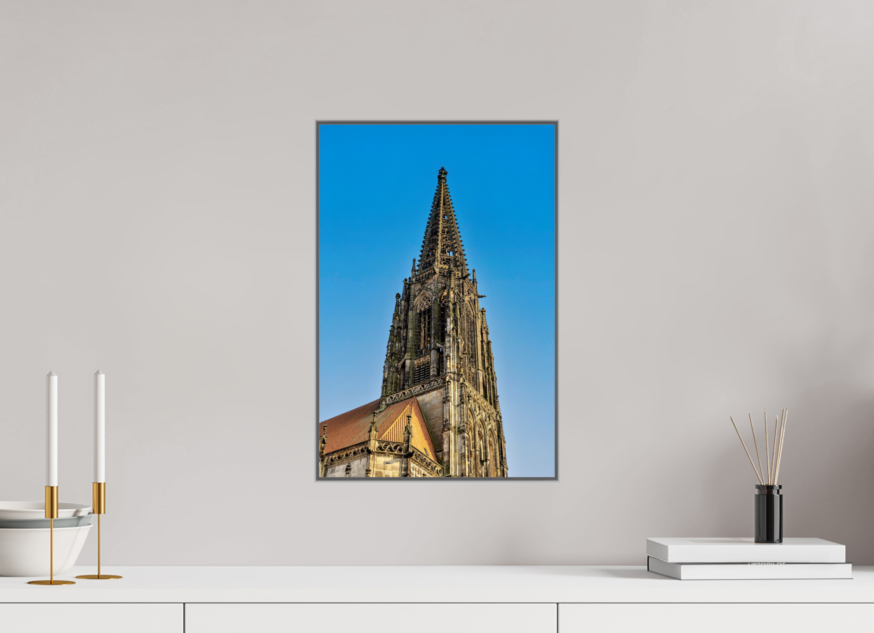 30 x 45 cm, Alurahmen 25mm Lamberti Turm