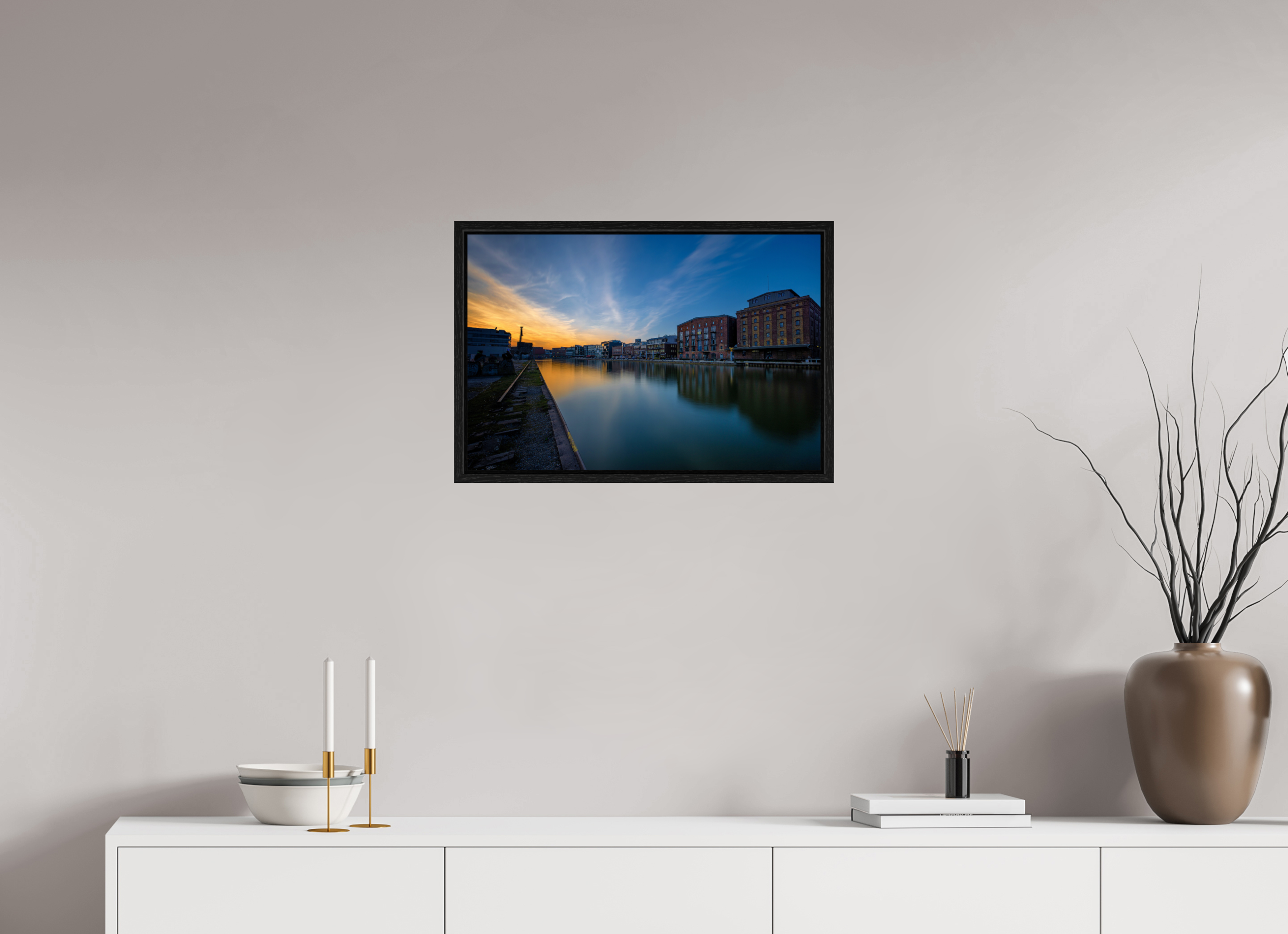 60 x 40 cm, Floater Frame Der Hafen im Überblick Teil 2