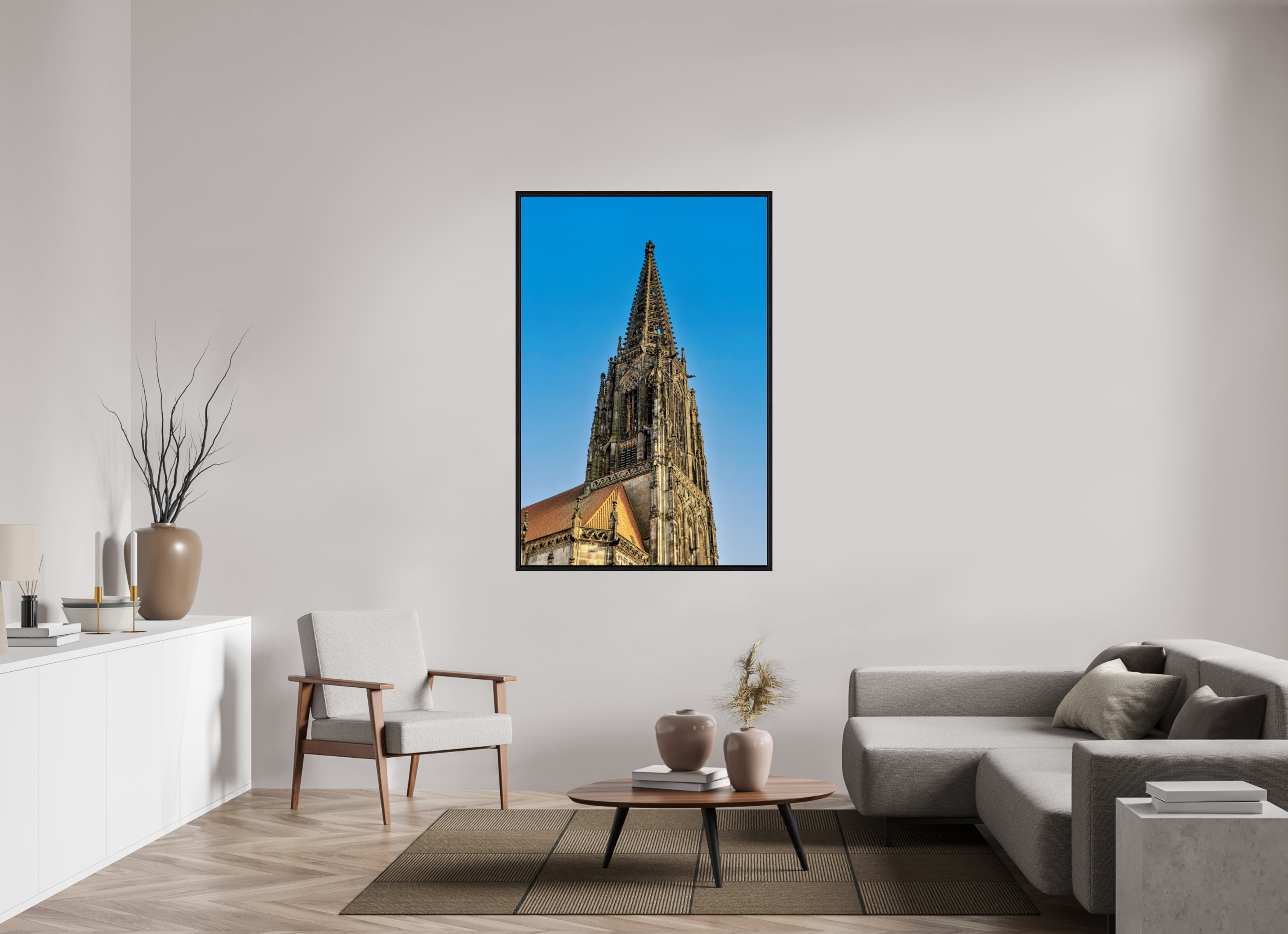 100 x 150 cm, Floater Frame Lamberti Turm