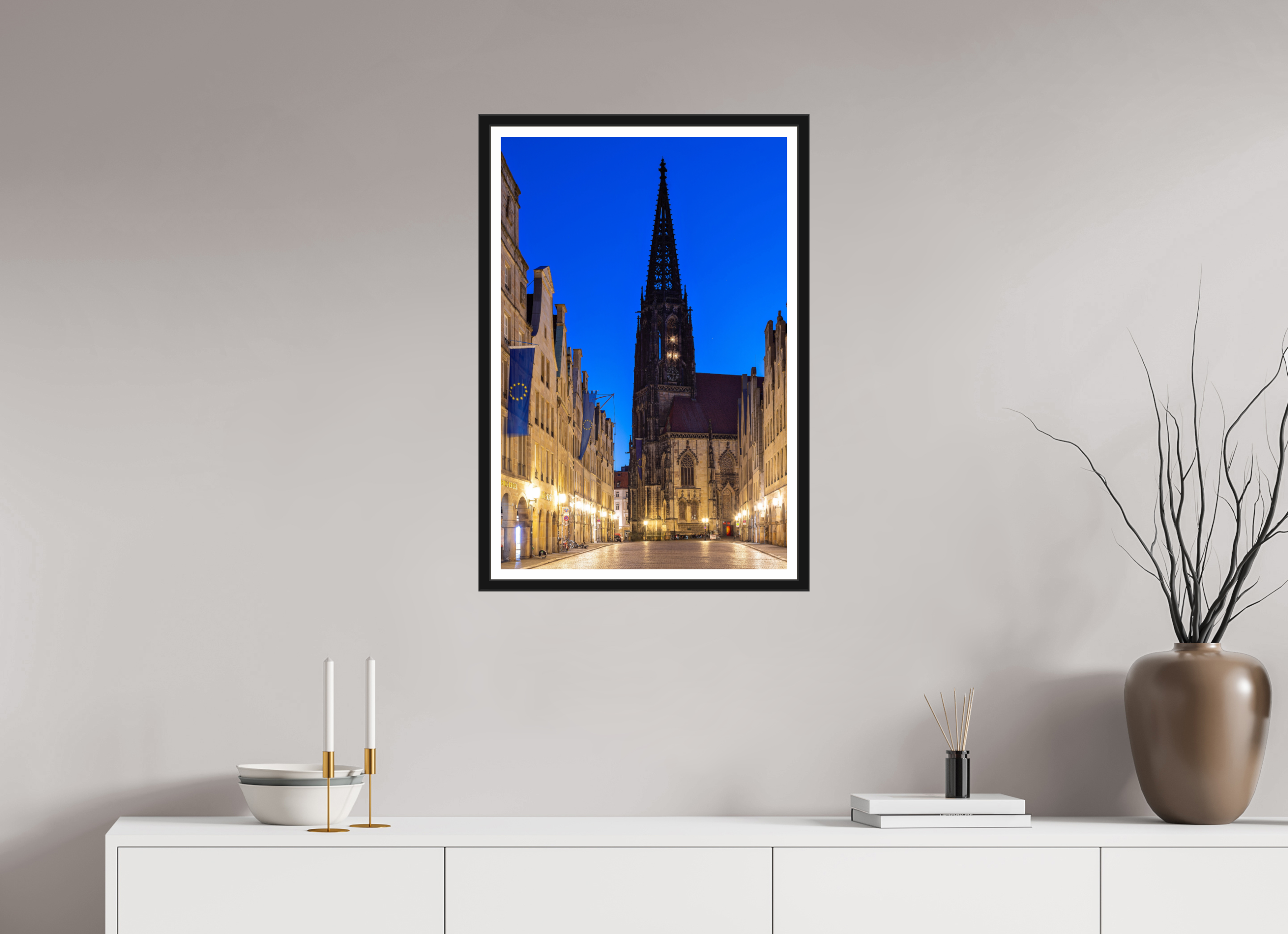 50 x 75 cm, Bern und Rand Lamberti bei Nacht + Prinzipal