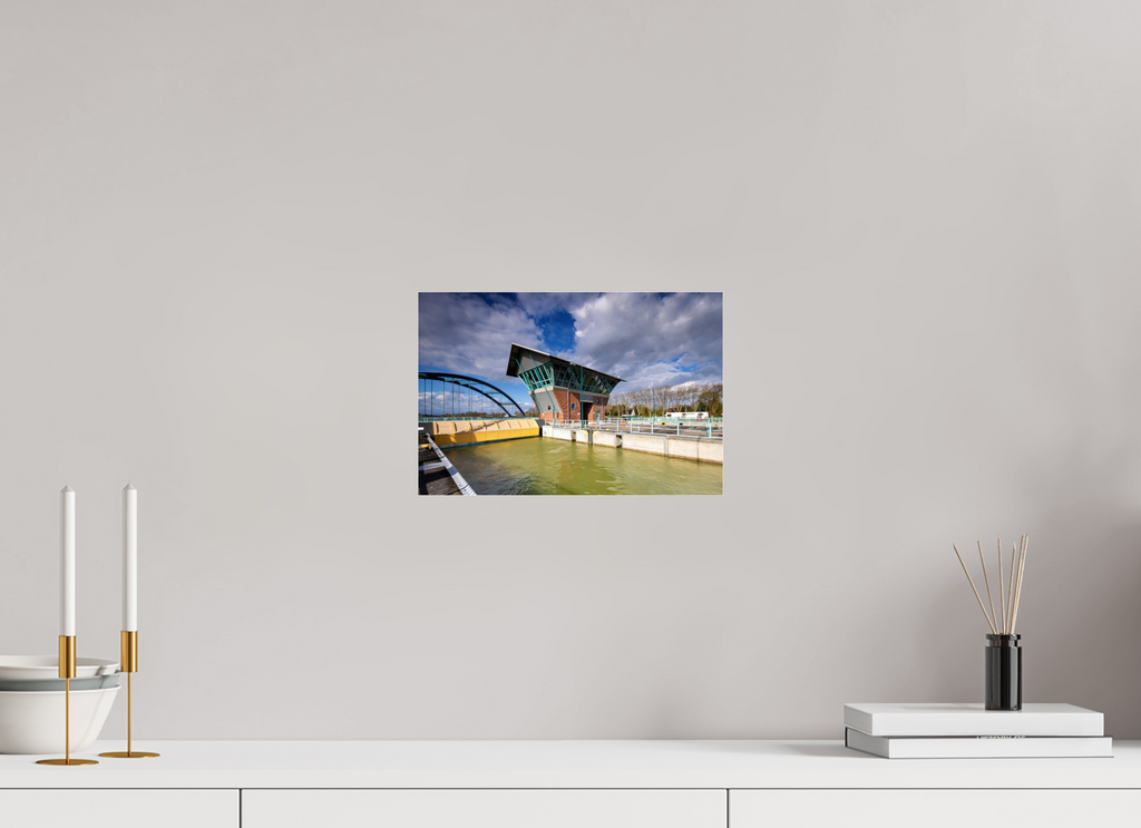 30 x 20 cm, Photo Print Under Acrylic Glass Die Schleuse - Der Tower