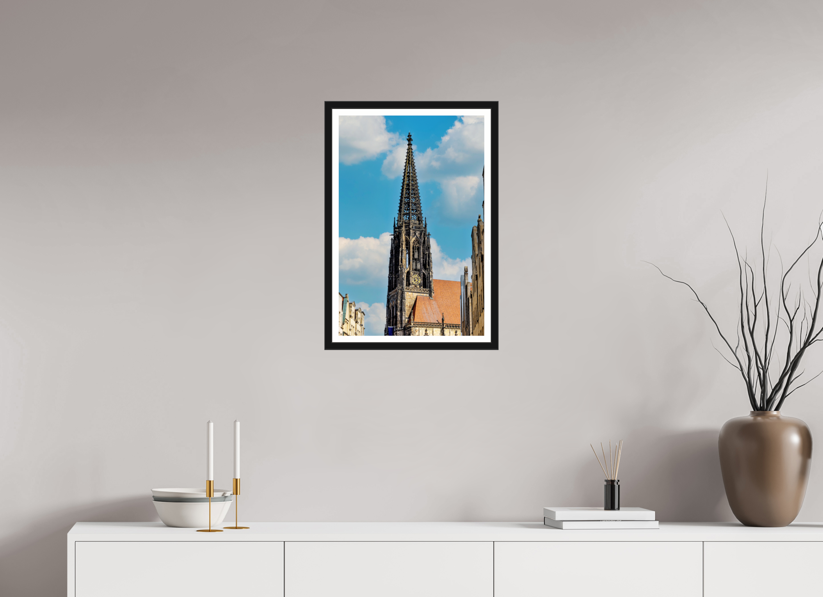 40 x 60 cm, Bern und Rand Lambertikirche - Der Turm