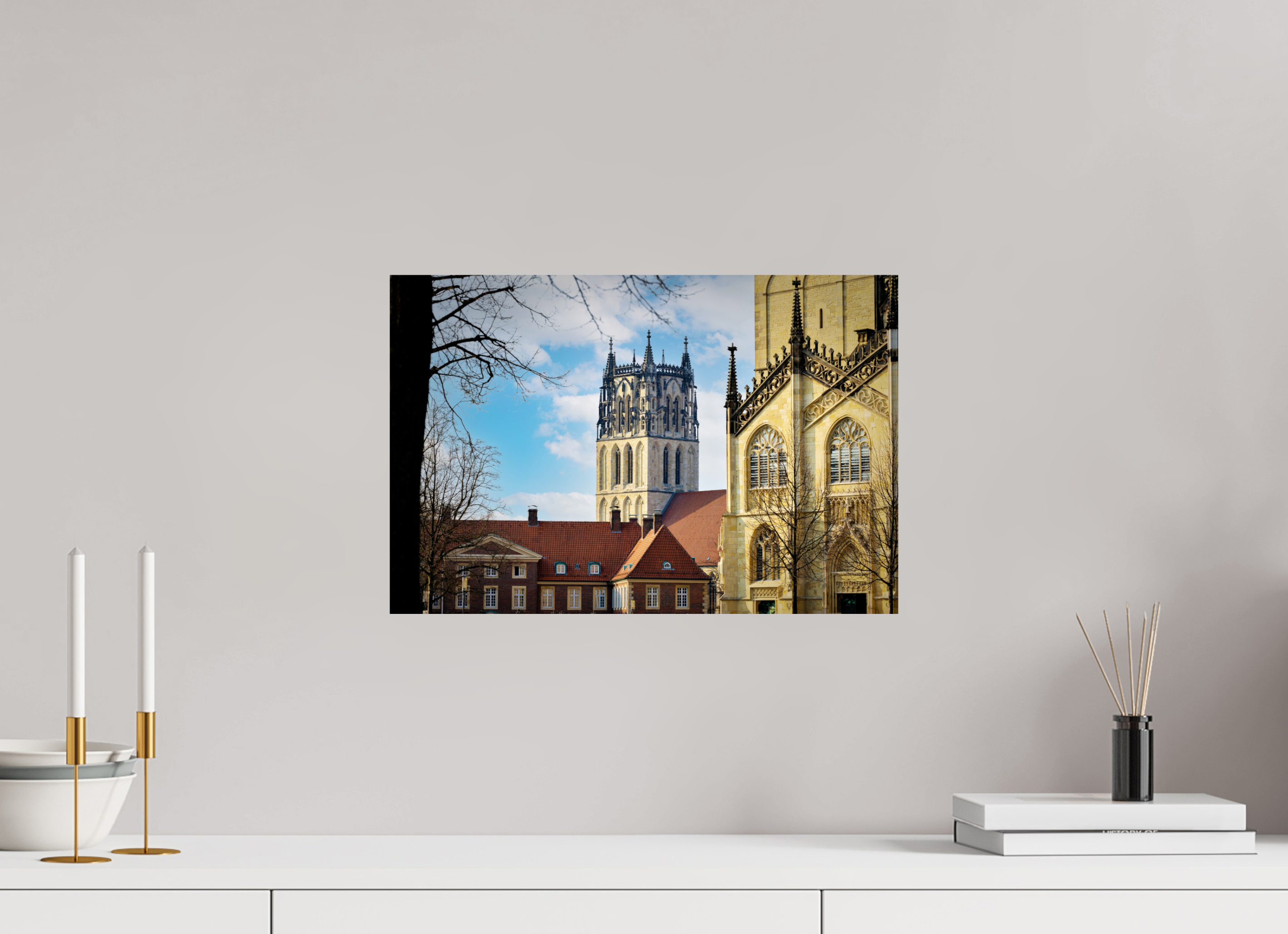 45 x 30 cm, Photo Print On Fuji Crystal DP II Überwasserkirche mit Dom