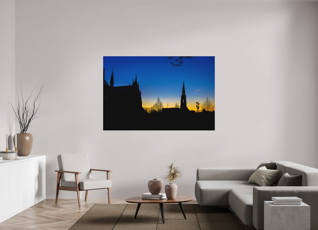 180 x 120 cm, Acrylglas Fine Art Pigmentdruck Lamberti - Dom bei Sonnenaufgang