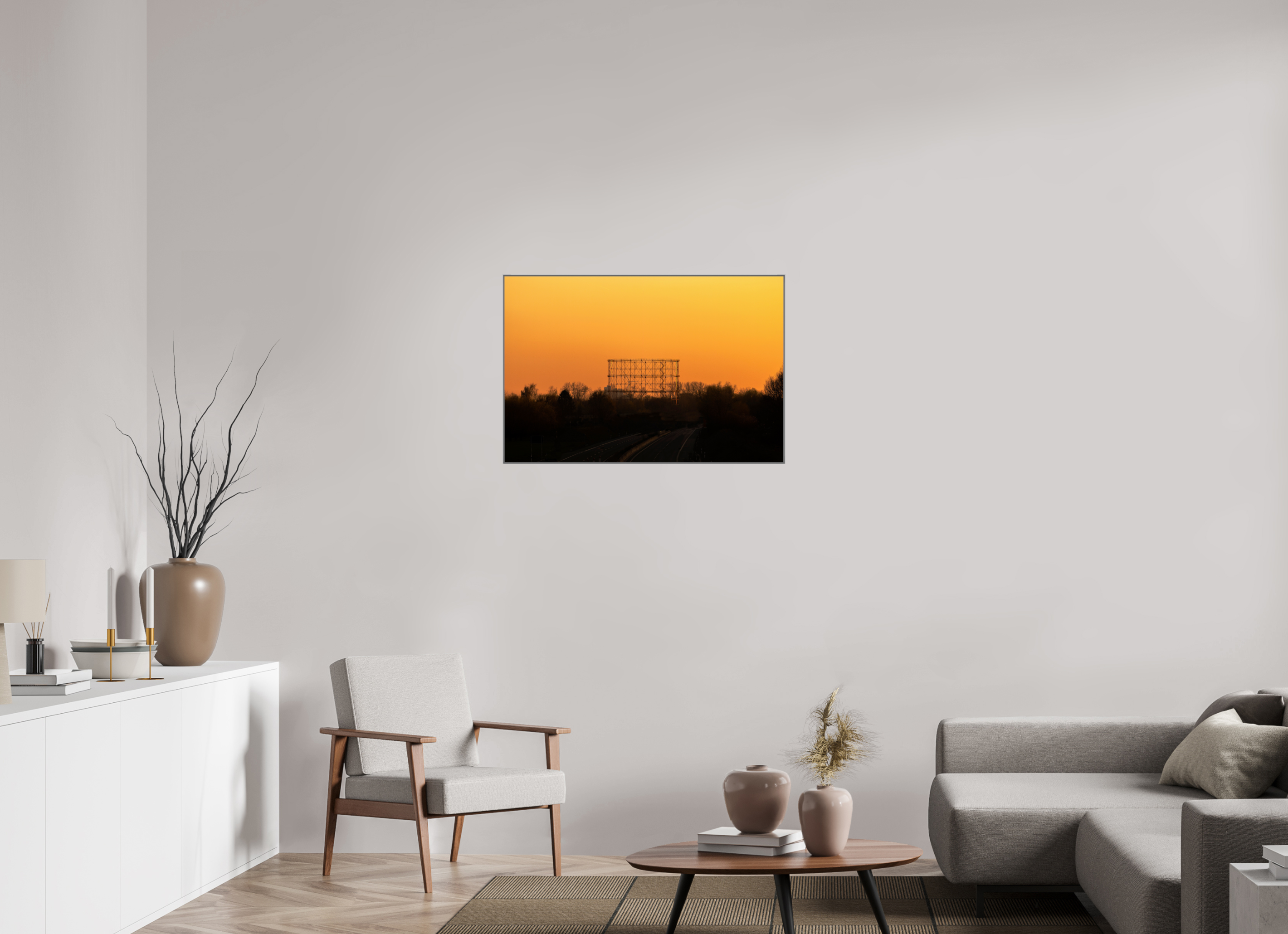 90 x 60 cm, Alurahmen 25mm Der Gasometer