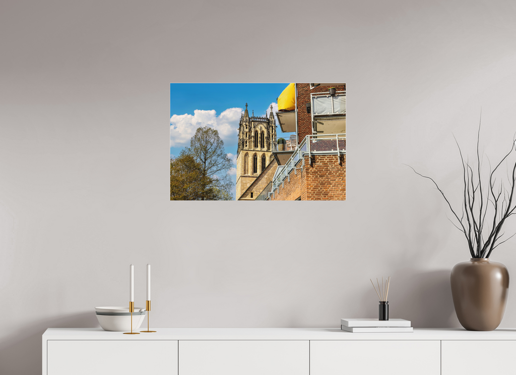 75 x 50 cm, Acrylglas Fine Art Pigmentdruck Überwasserkirche - Der Turm