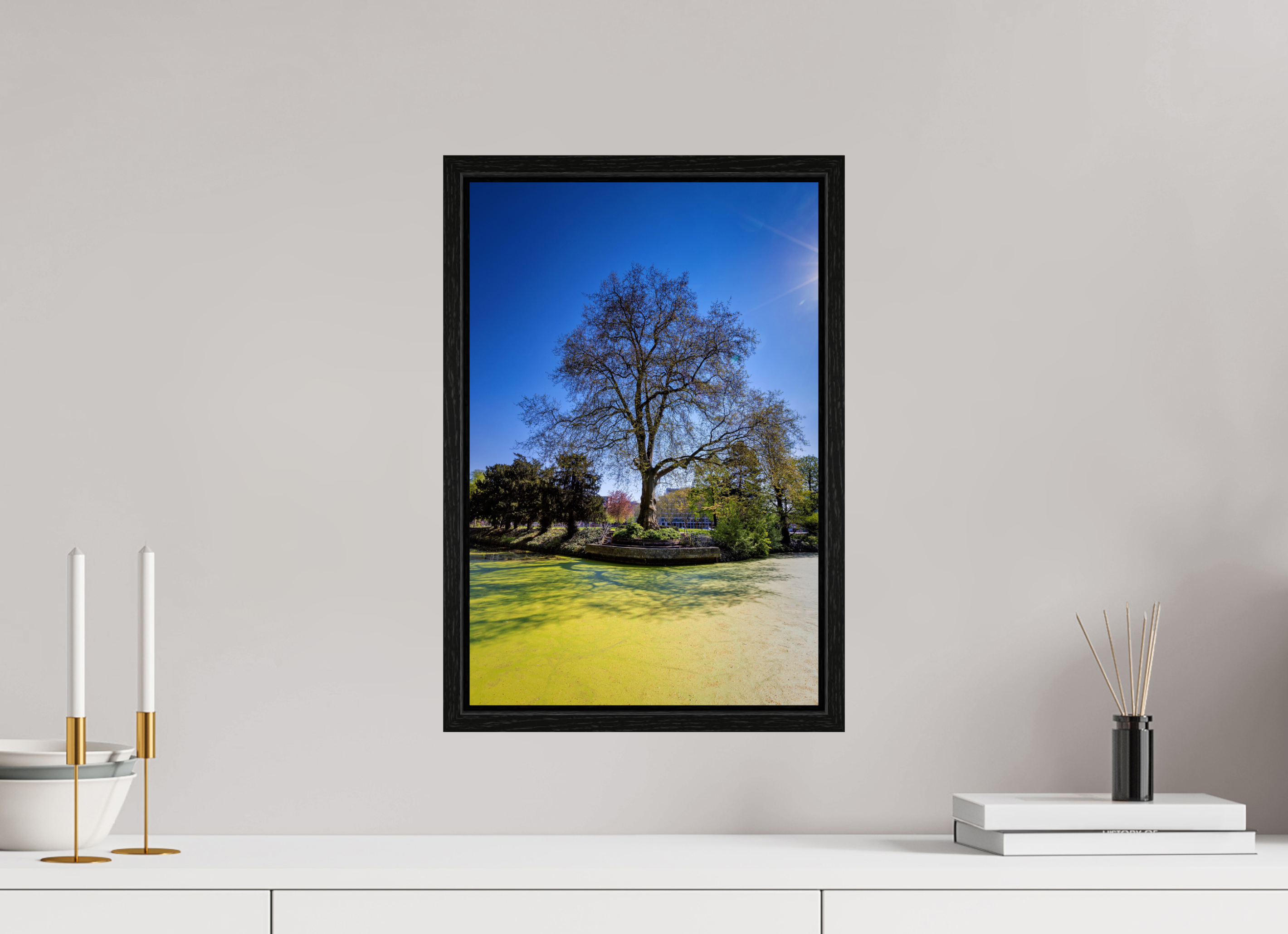 30 x 45 cm, Floater Frame Baum Enegelenschanze