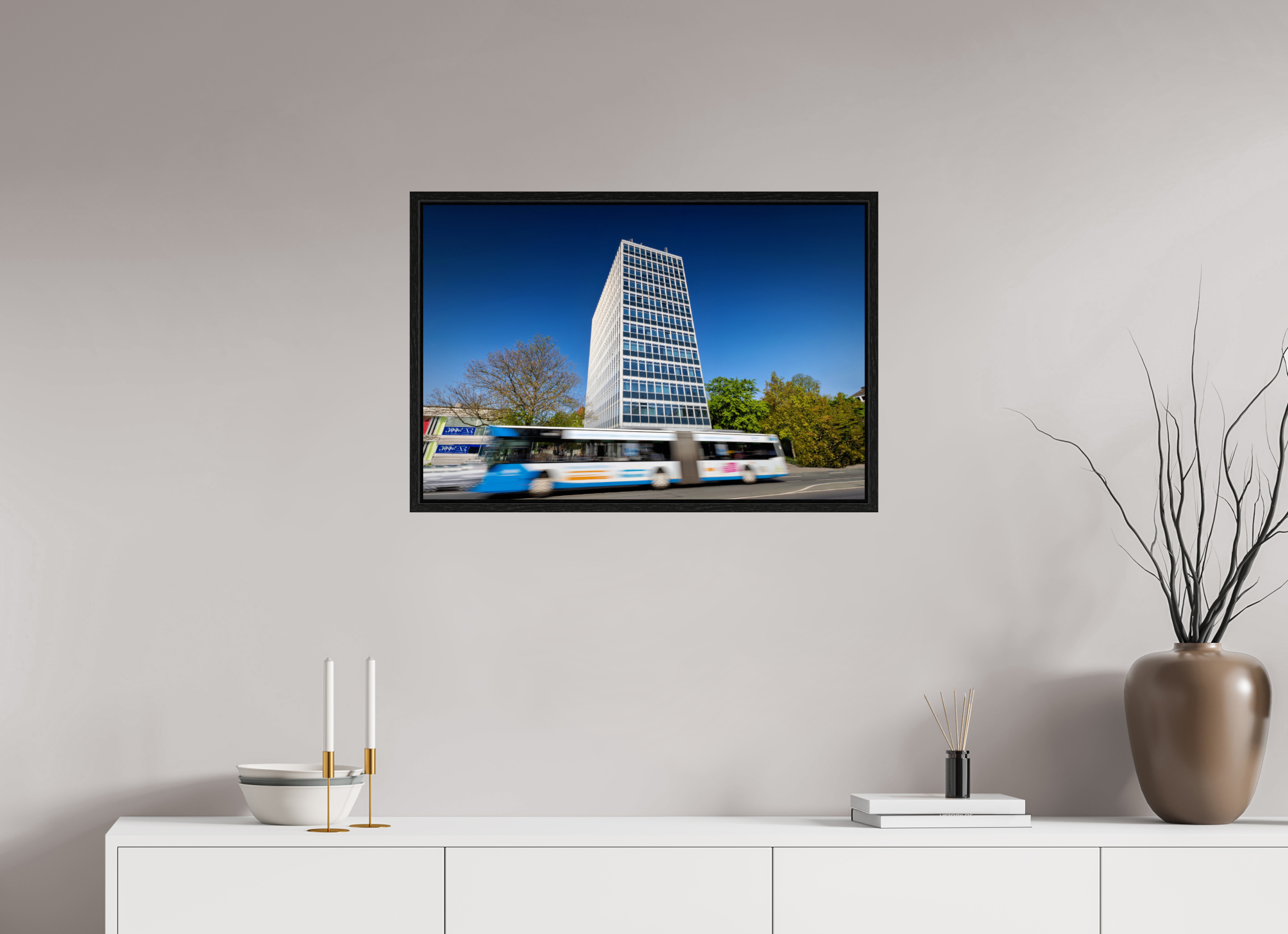 75 x 50 cm, Floater Frame Servatii mit Bus