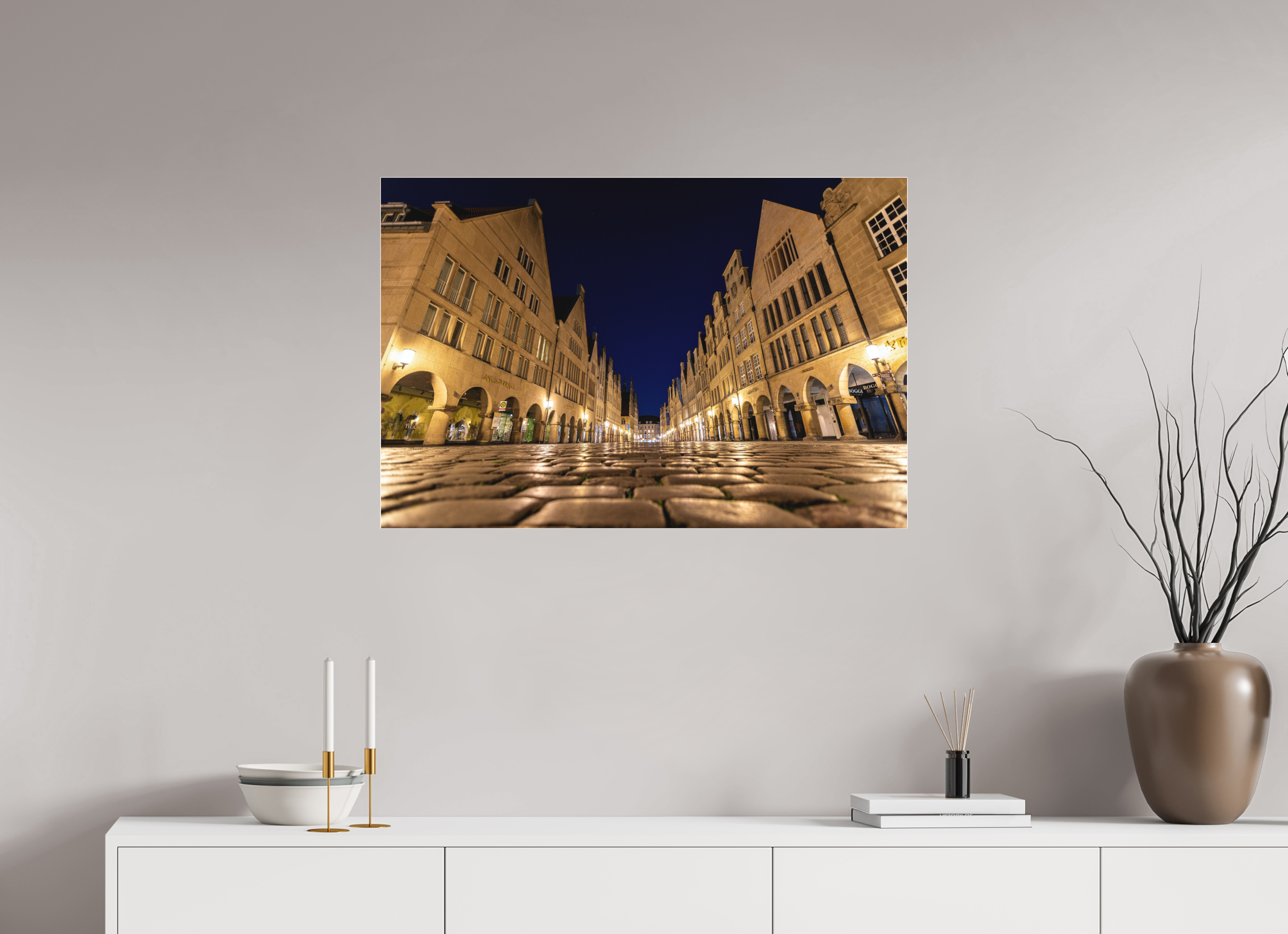 90 x 60 cm, Acrylglas Fine Art Pigmentdruck Prinzipalmarkt - Perspektive