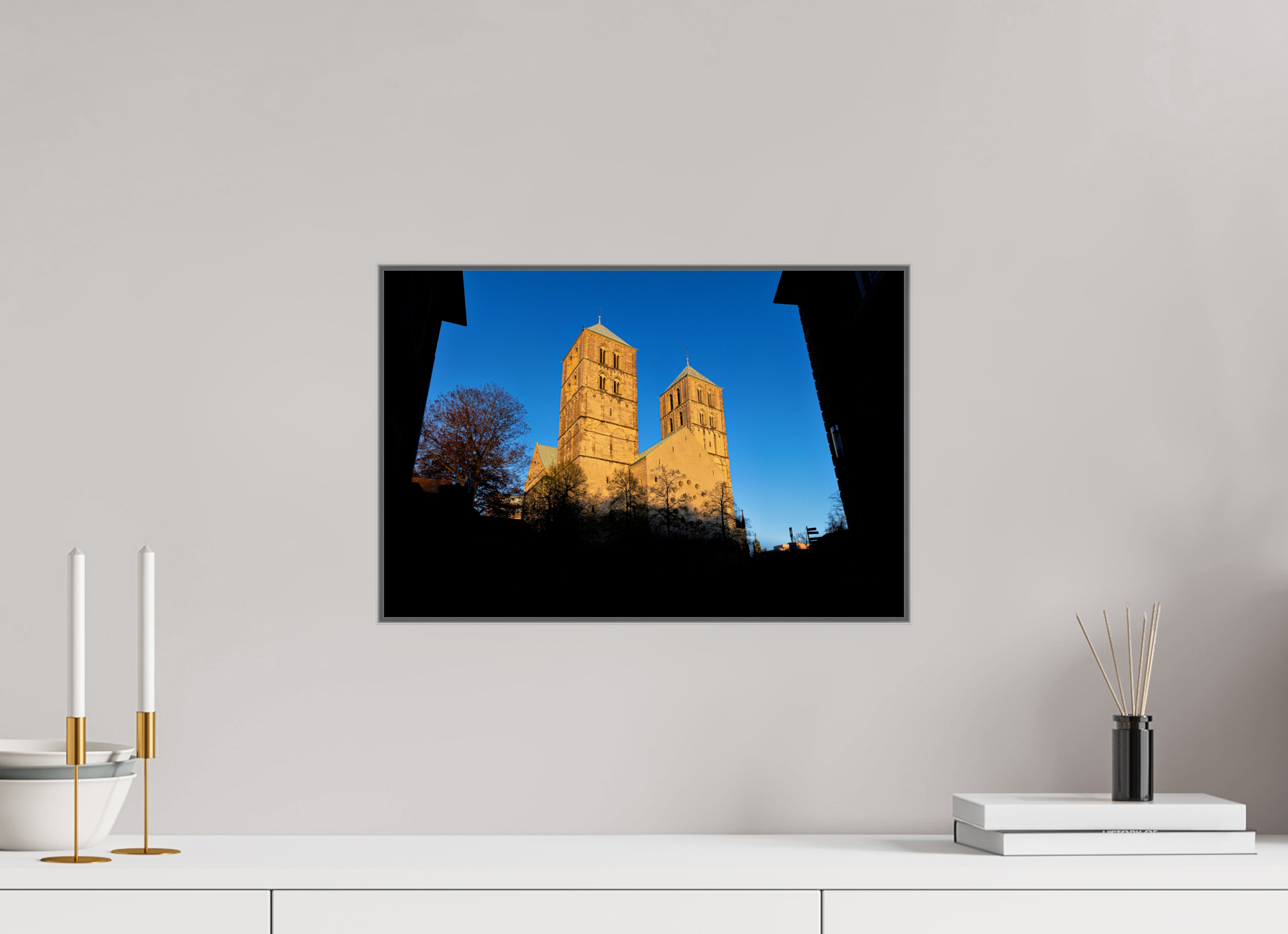 45 x 30 cm, Alurahmen 25mm Der Dom - Westseite