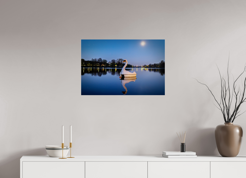 75 x 50 cm, Photo Print Under Acrylic Glass Der Schwan