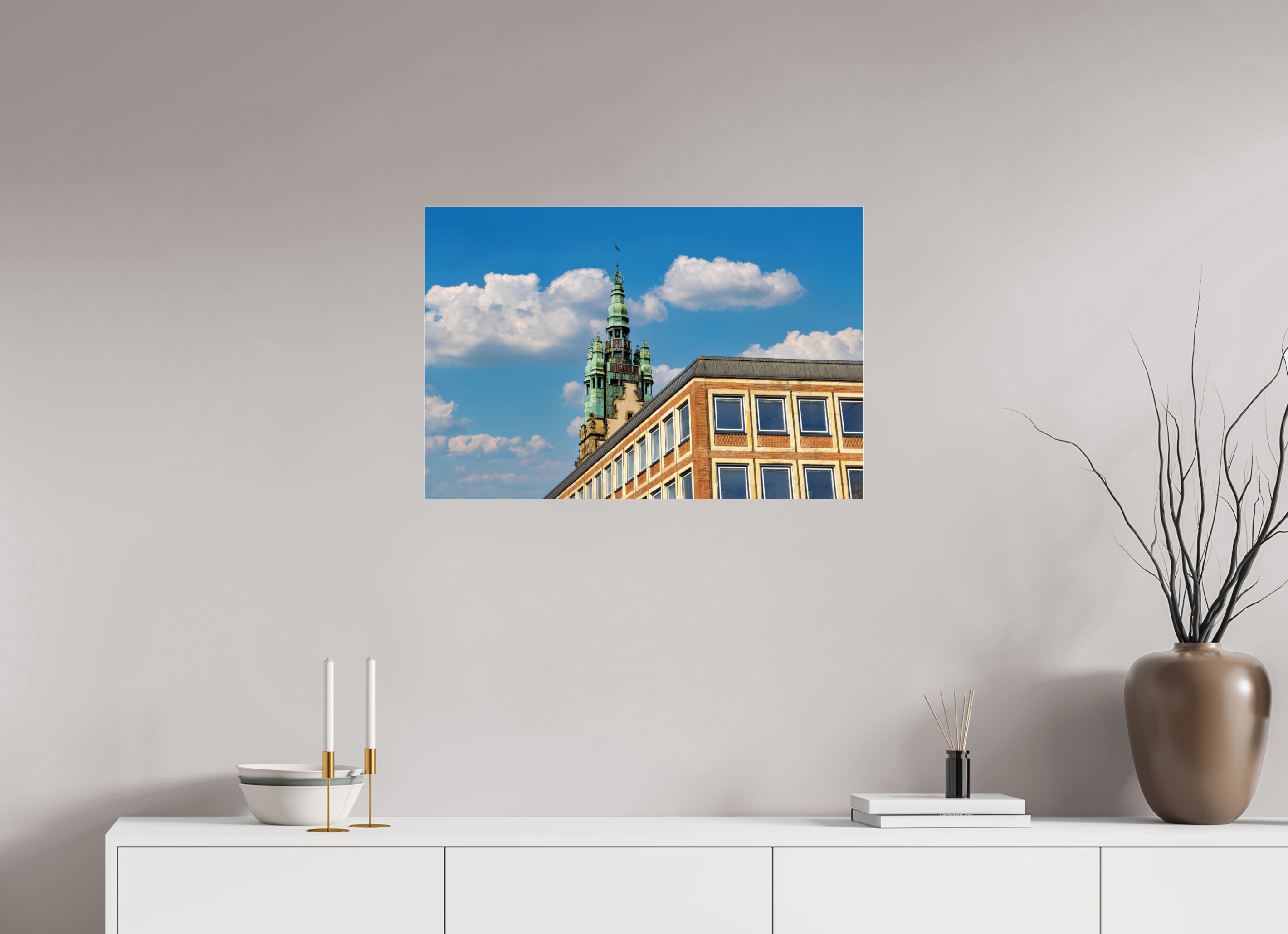 75 x 50 cm, Photo Print Under Acrylic Glass Stadthaustrum - Stadthaus