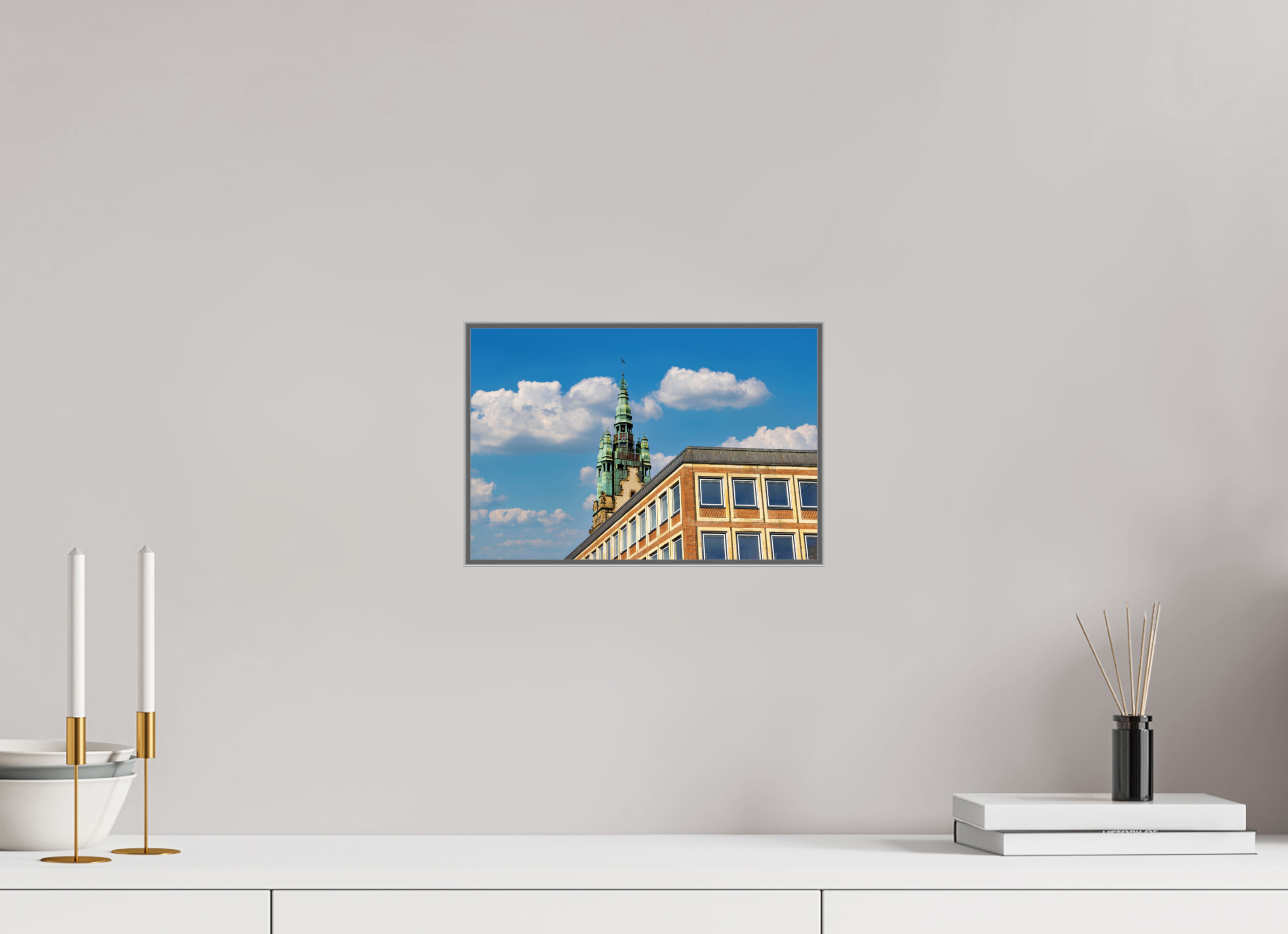 30 x 20 cm, Alurahmen 25mm Stadthaustrum - Stadthaus