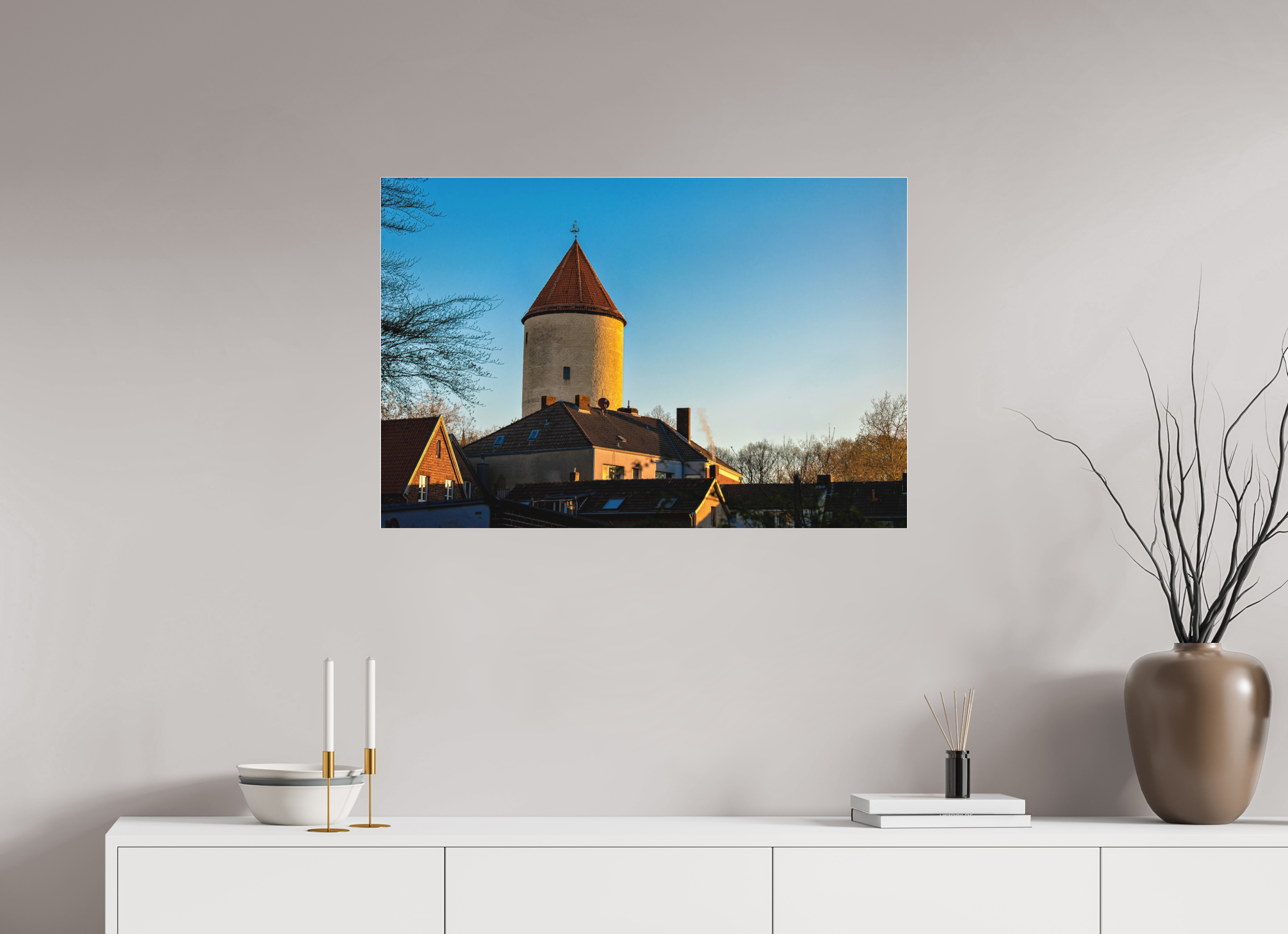 90 x 60 cm, Acrylglas Fine Art Pigmentdruck Buddenturm