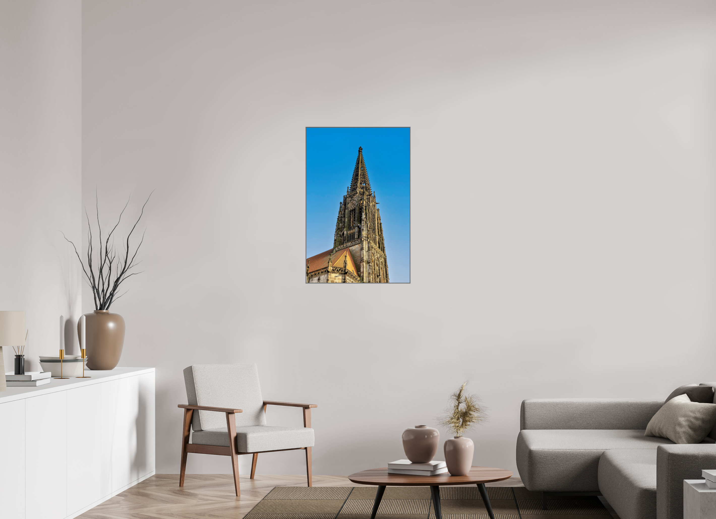 60 x 90 cm, Alurahmen 25mm Lamberti Turm