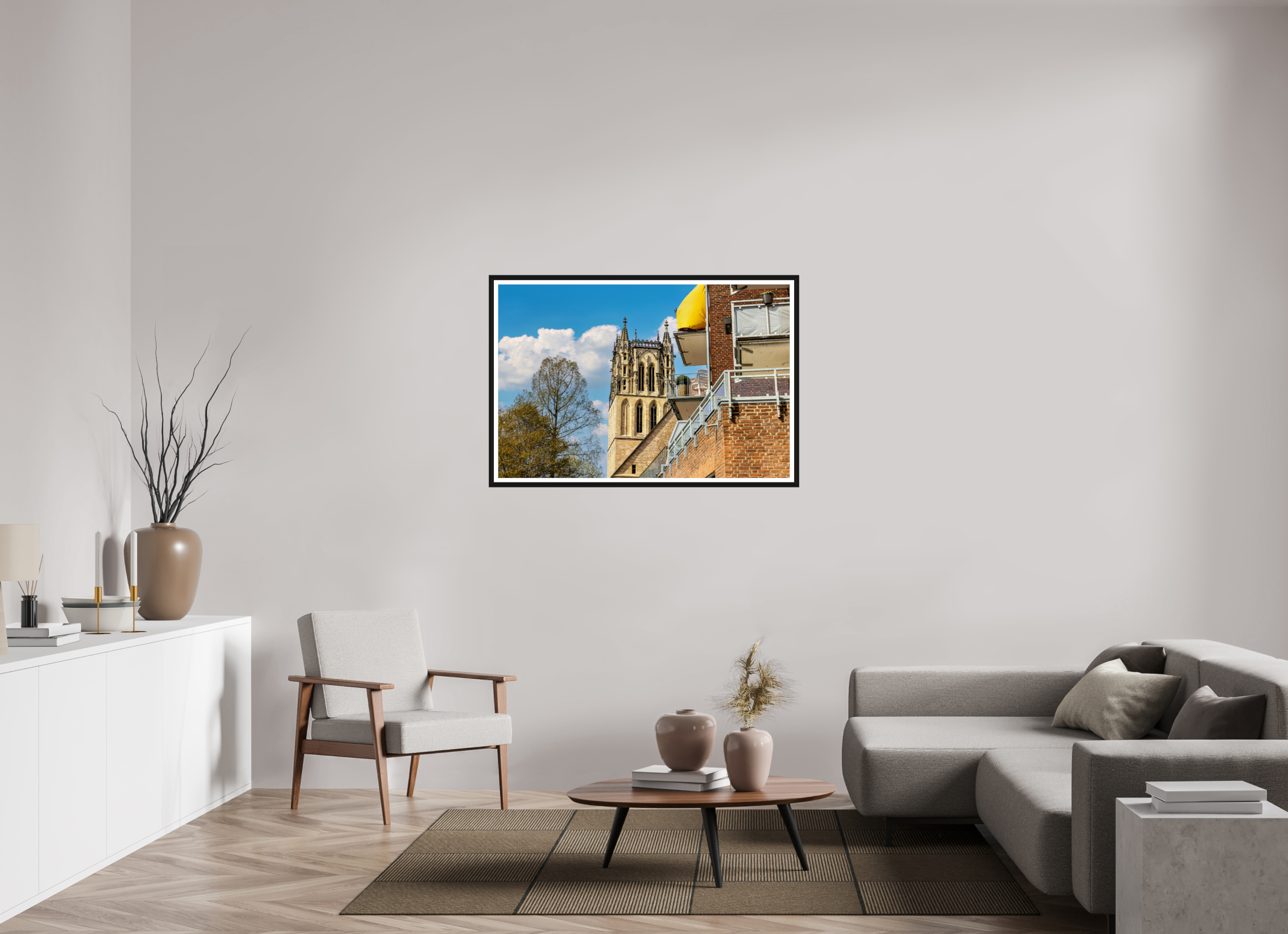 120 x 80 cm, Bern und Rand Überwasserkirche - Der Turm