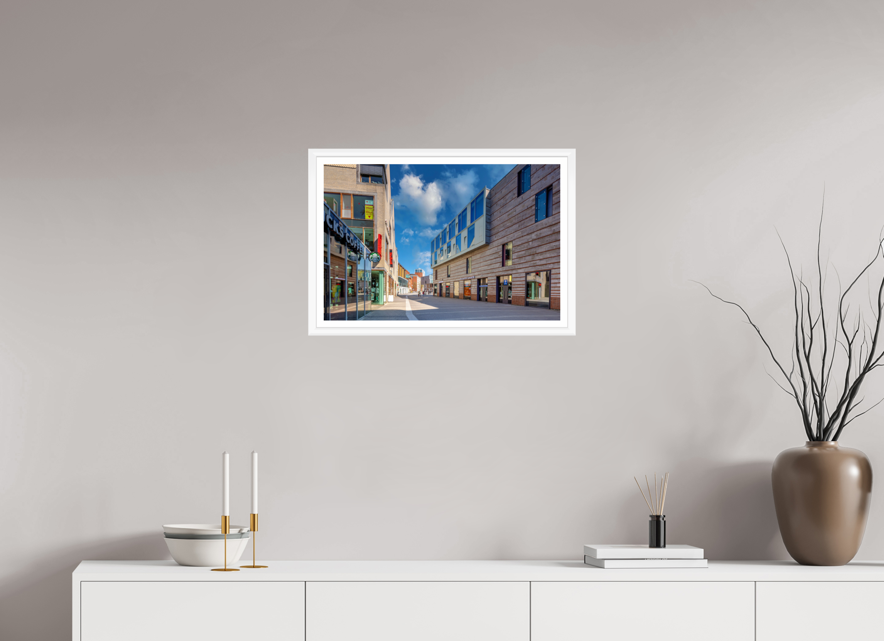 60 x 40 cm, Bern weiß und Rand Die Stubengasse