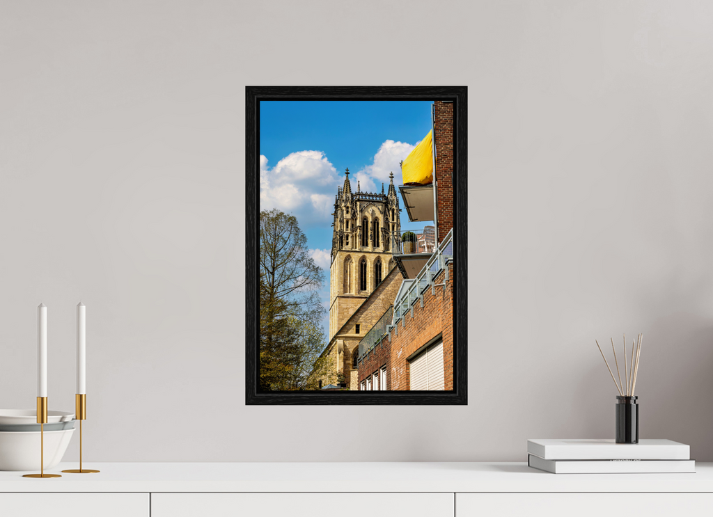 30 x 45 cm, Floater Frame Überwasserkirche - im Hochformat