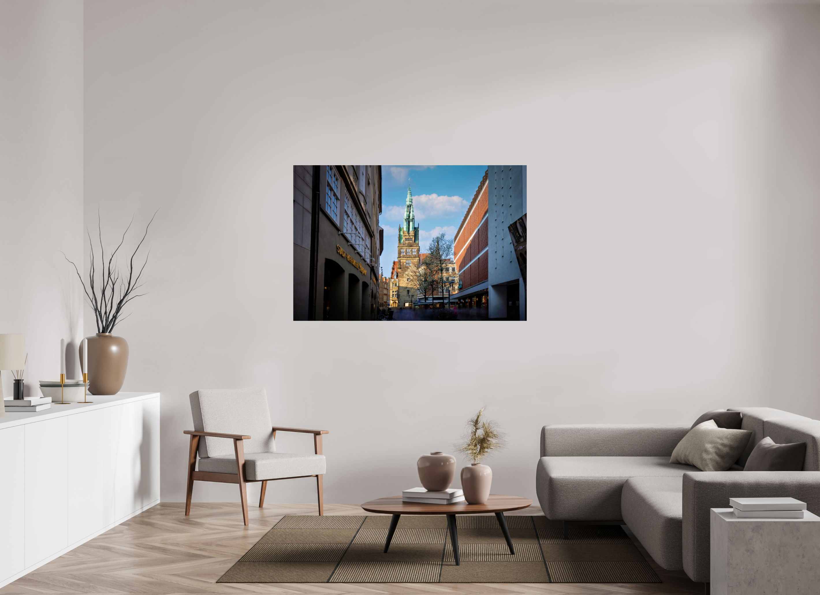 150 x 100 cm, Baryta - Fine Art Der Stadthausturm