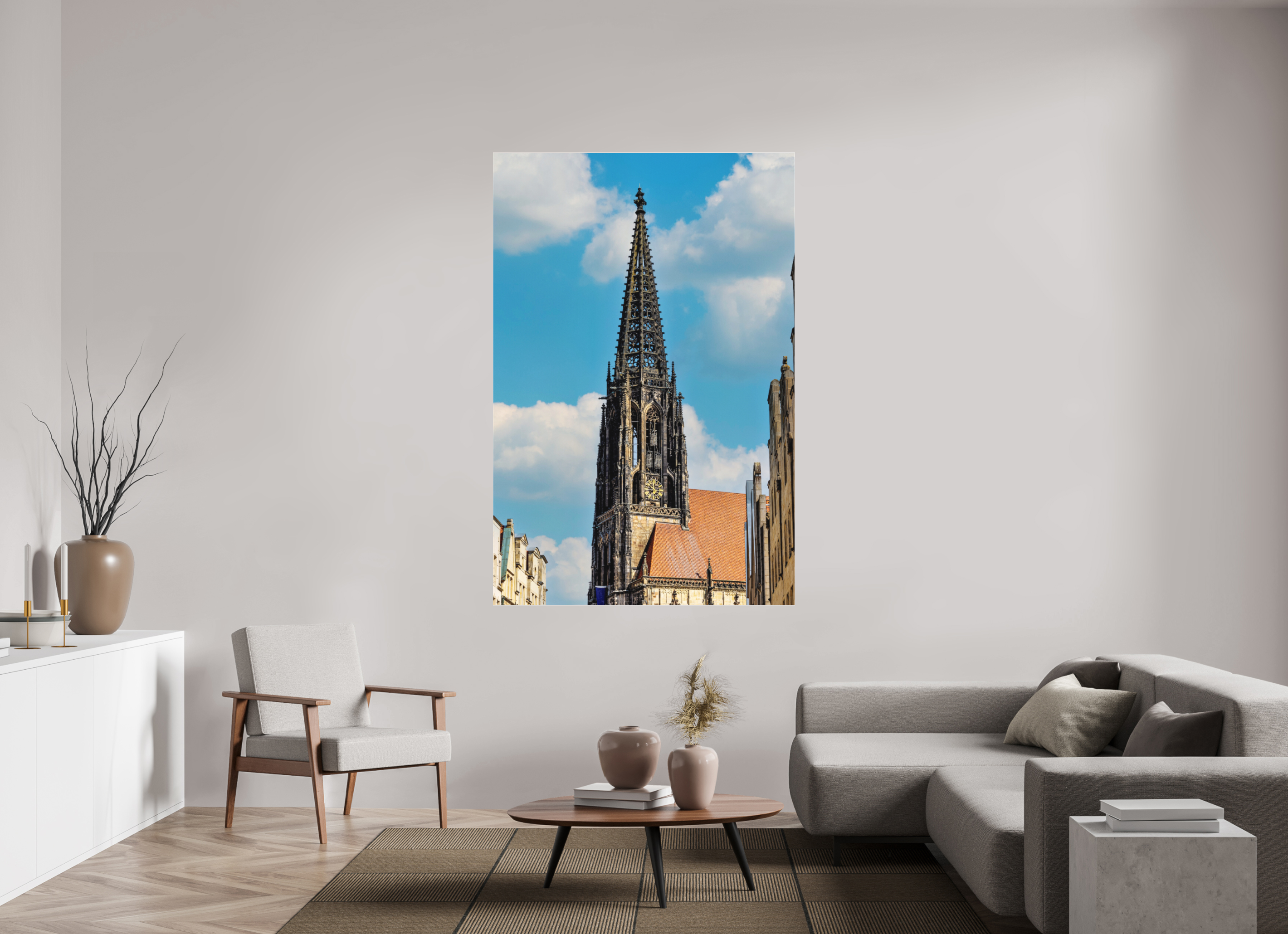 120 x 180 cm, Acrylglas Fine Art Pigmentdruck Lambertikirche - Der Turm