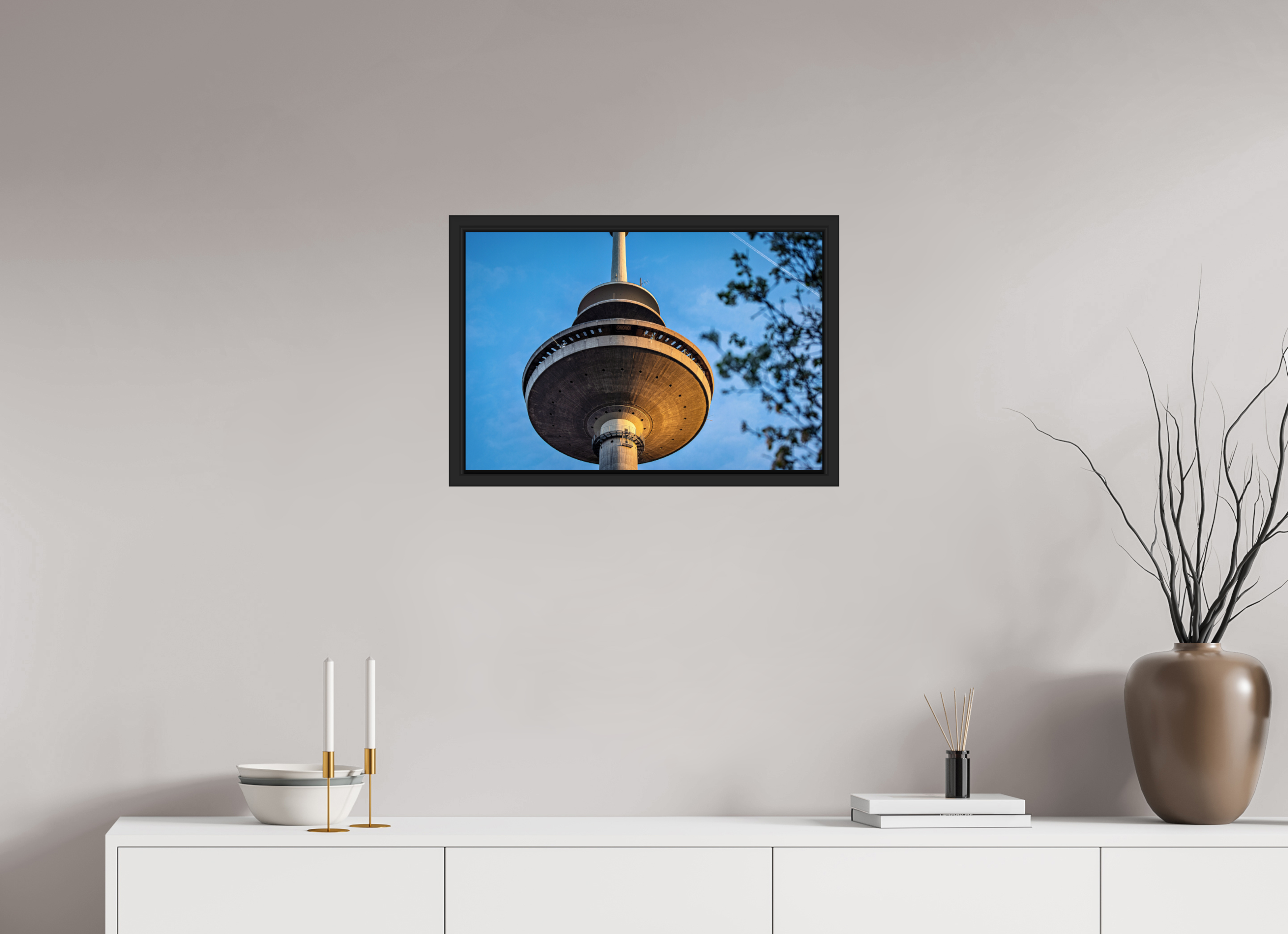 60 x 40 cm, Tokyo 20mm Schattenfuge 4mm Der Fernsehturm - Das UFO