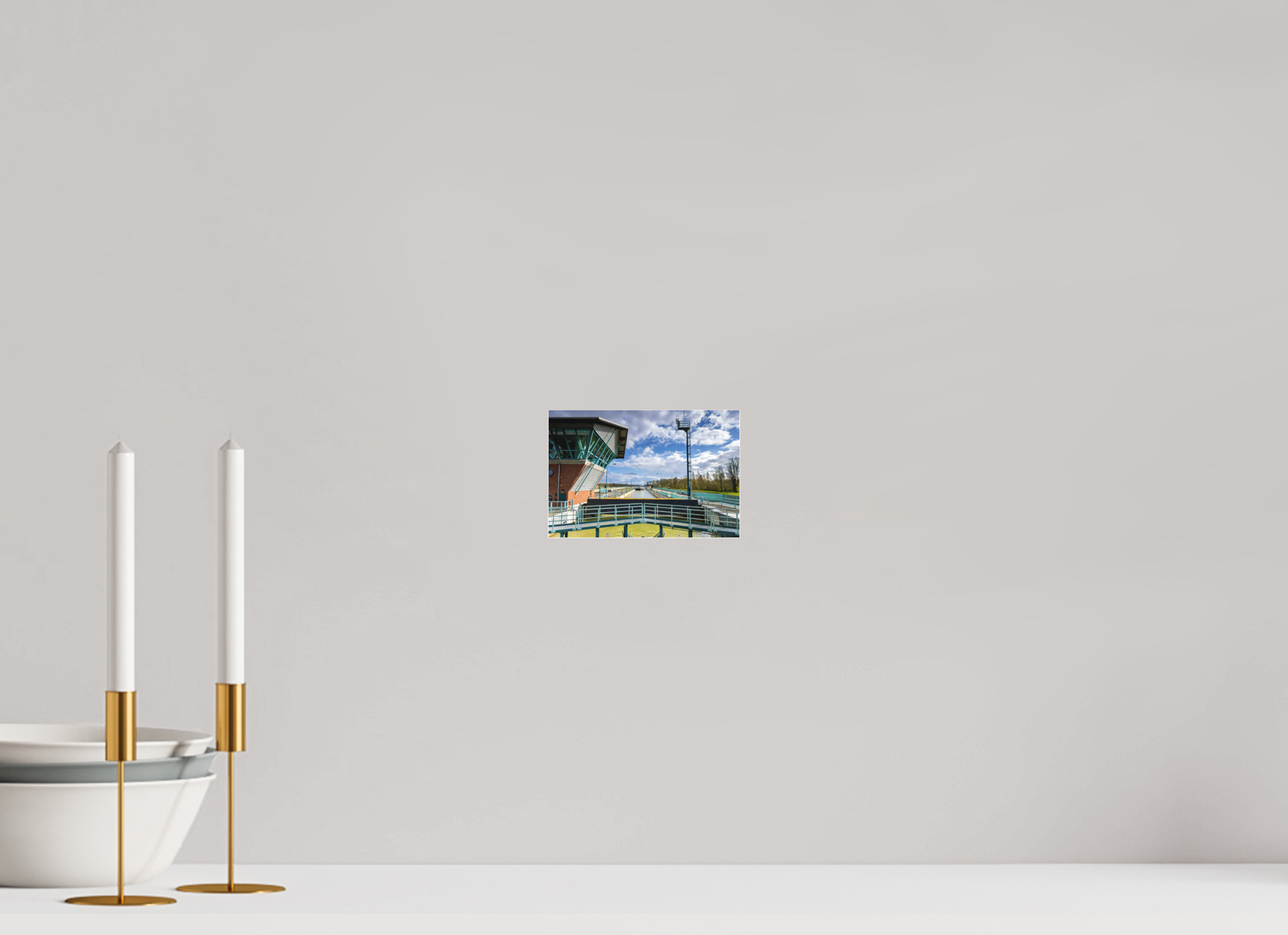 15 x 10 cm, Acrylglas Fine Art Pigmentdruck Die Schleuse - Das Becken